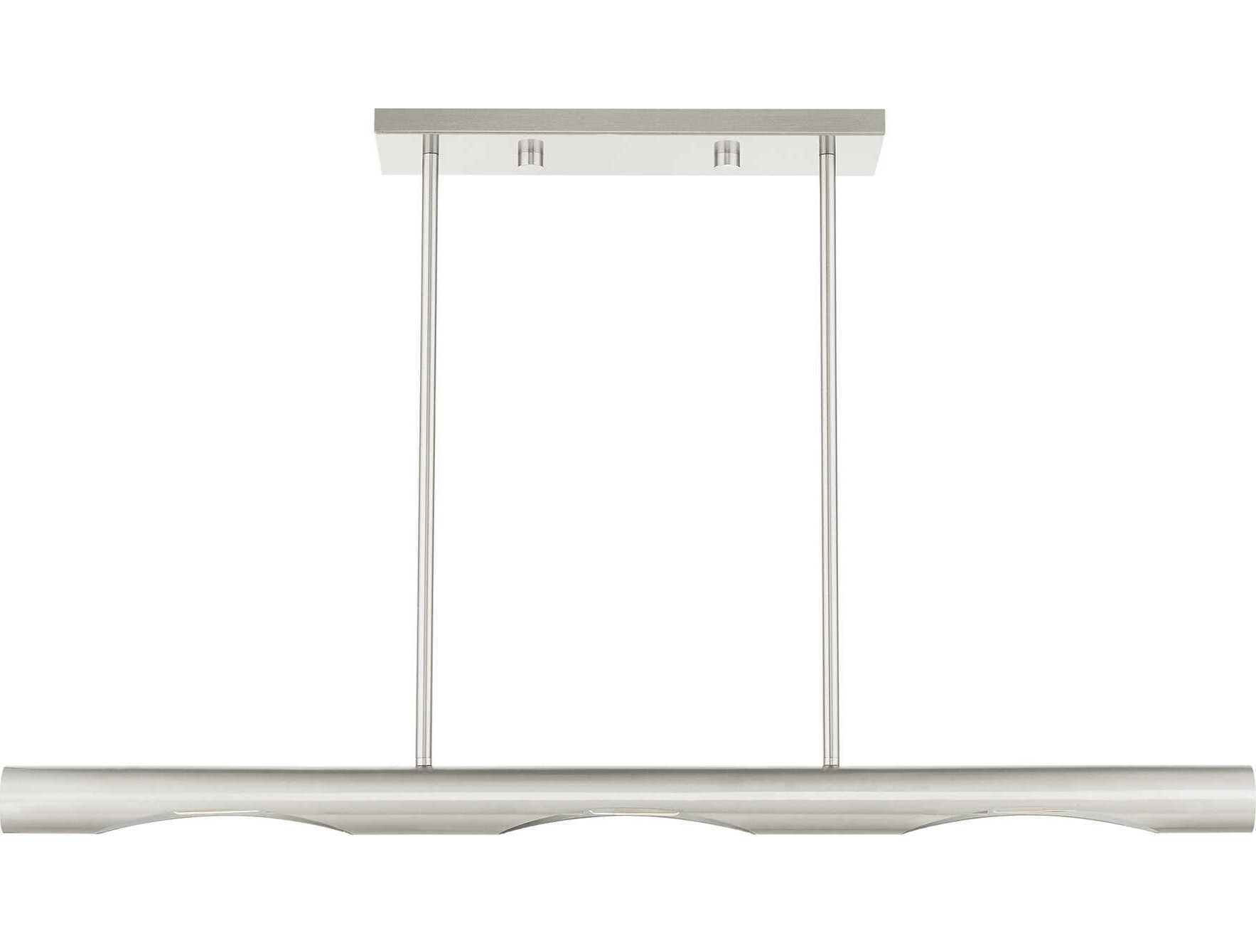 Livex Lighting Acra 3-Light Brushed Nickel Linear Island Pendant