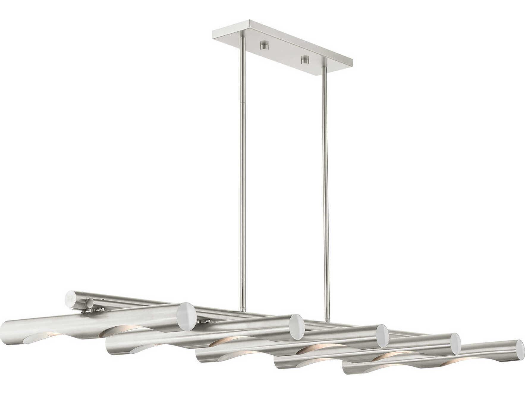 Livex Lighting Acra 10-Light Brushed Nickel Island Pendant