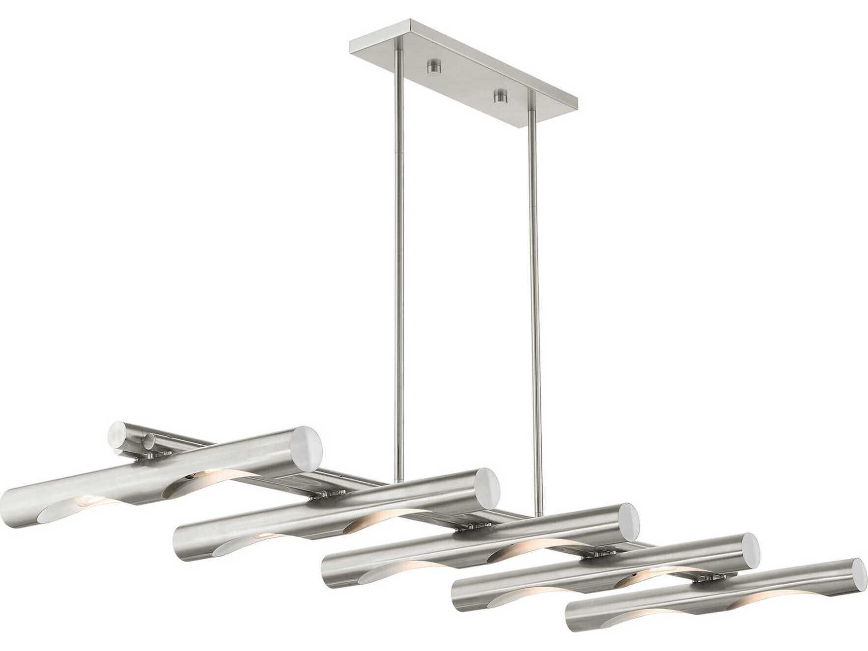 Livex Lighting Acra 10-Light Brushed Nickel Island Pendant