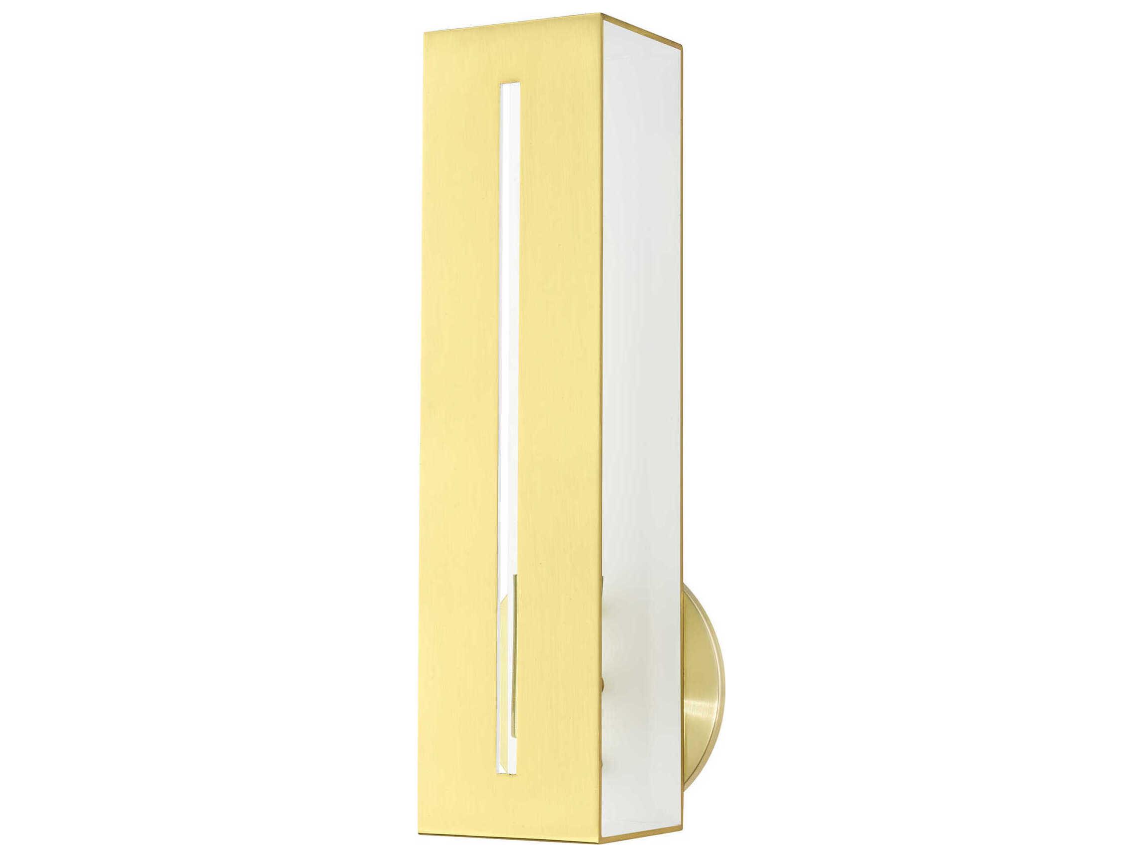 Livex Lighting Soma 1-Light Satin Brass Wall Sconce