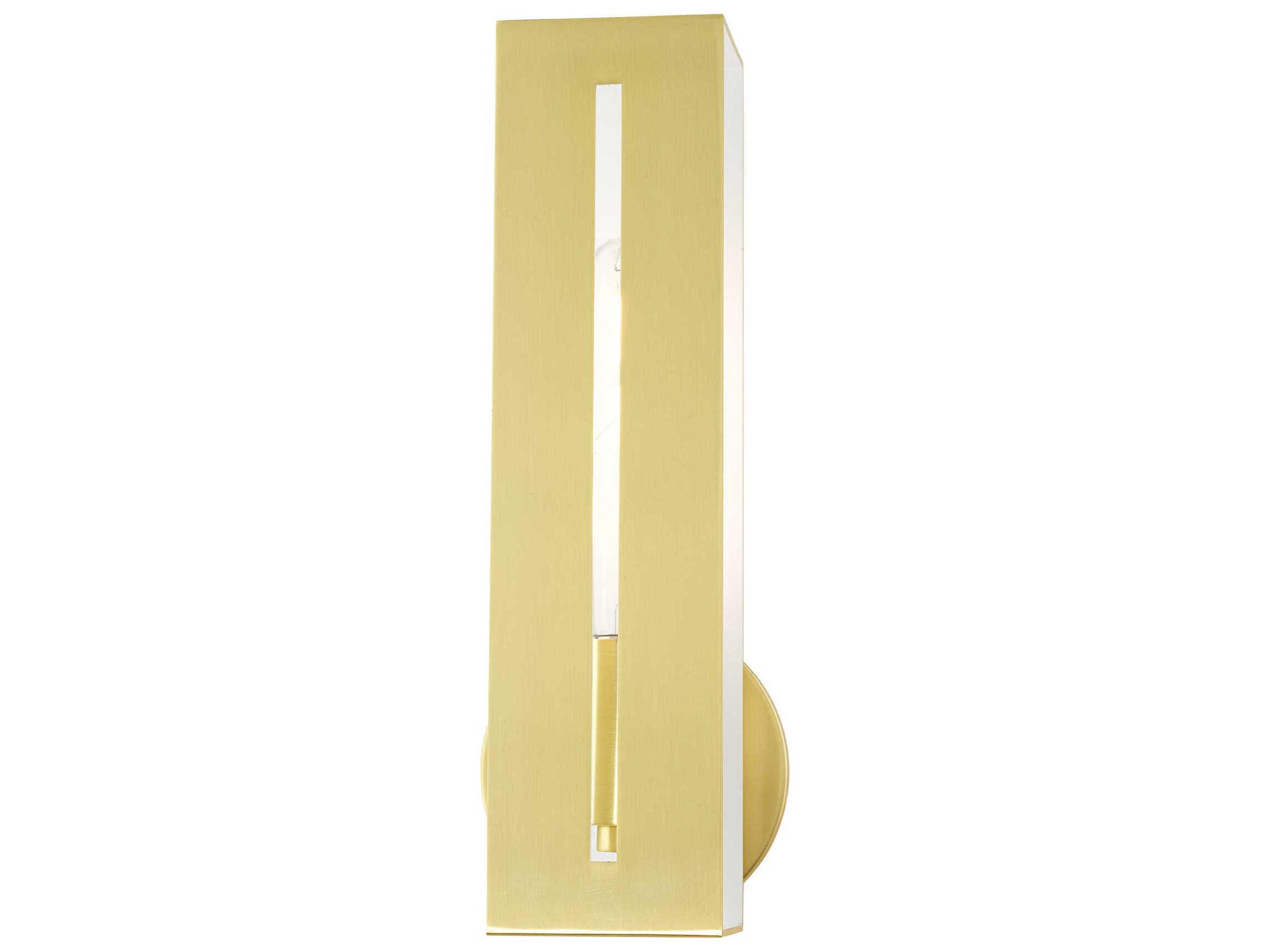 Livex Lighting Soma 1-Light Satin Brass Wall Sconce