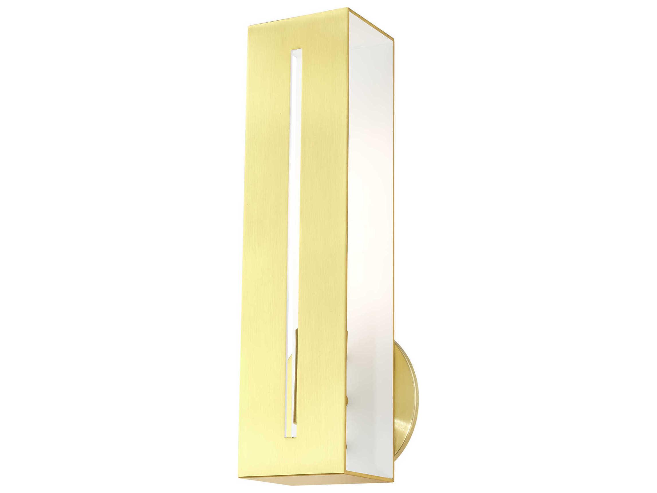Livex Lighting Soma 1-Light Satin Brass Wall Sconce