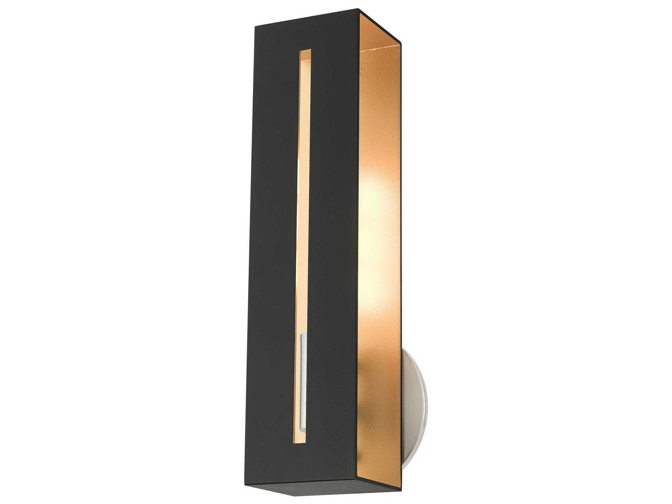 Livex Lighting Soma 1-Light Textured Black Brushed Nickel Wall Sconce