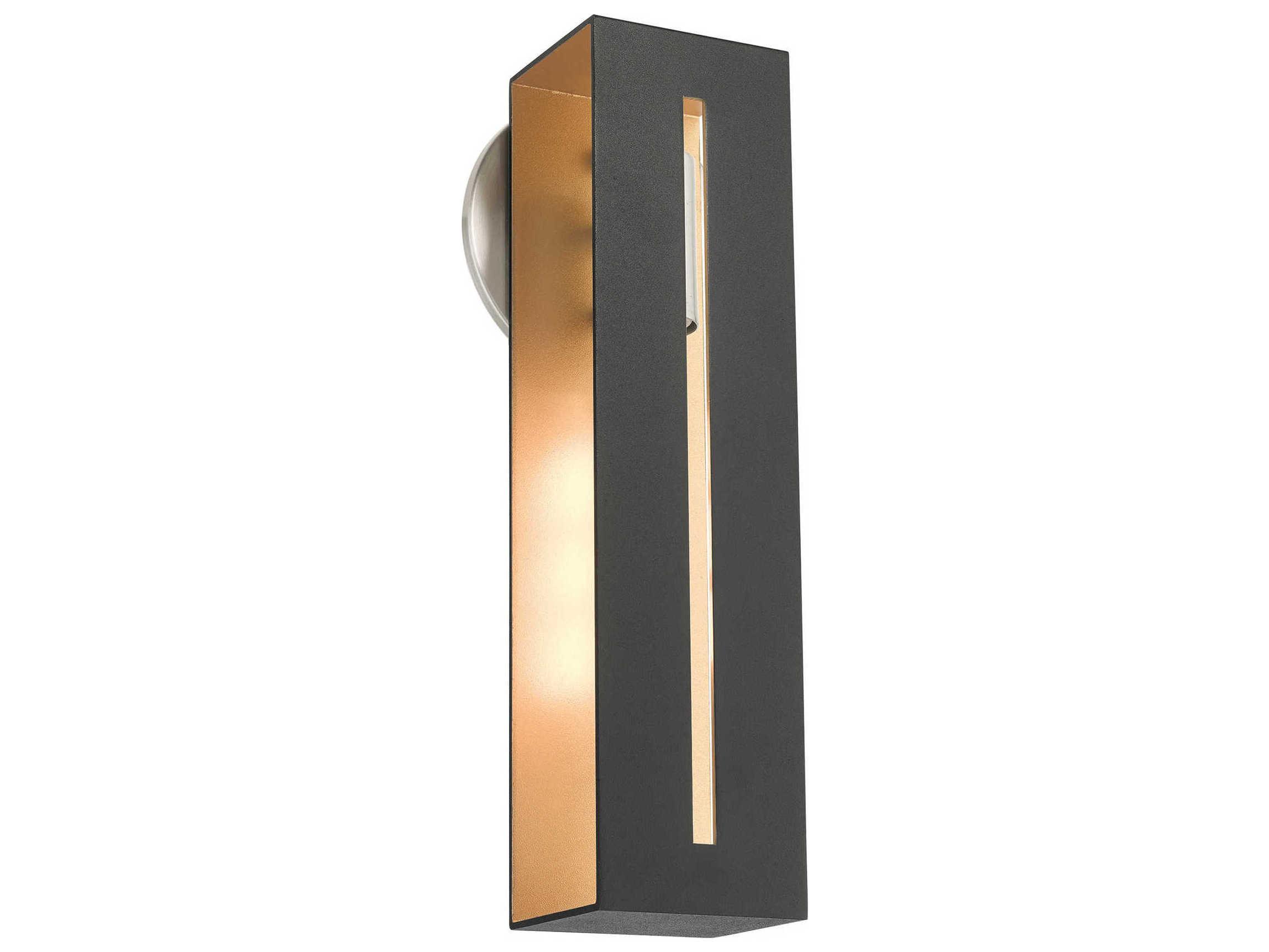Livex Lighting Soma 1-Light Textured Black Brushed Nickel Wall Sconce