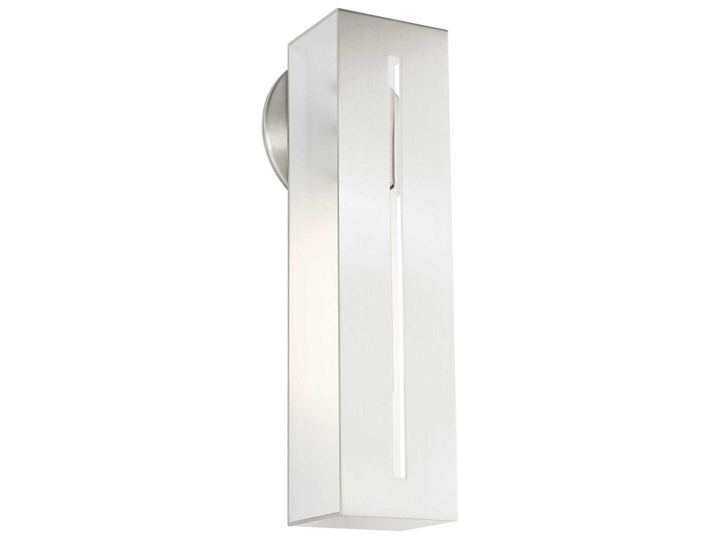 Livex Lighting Soma 1-Light Brushed Nickel White Wall Sconce