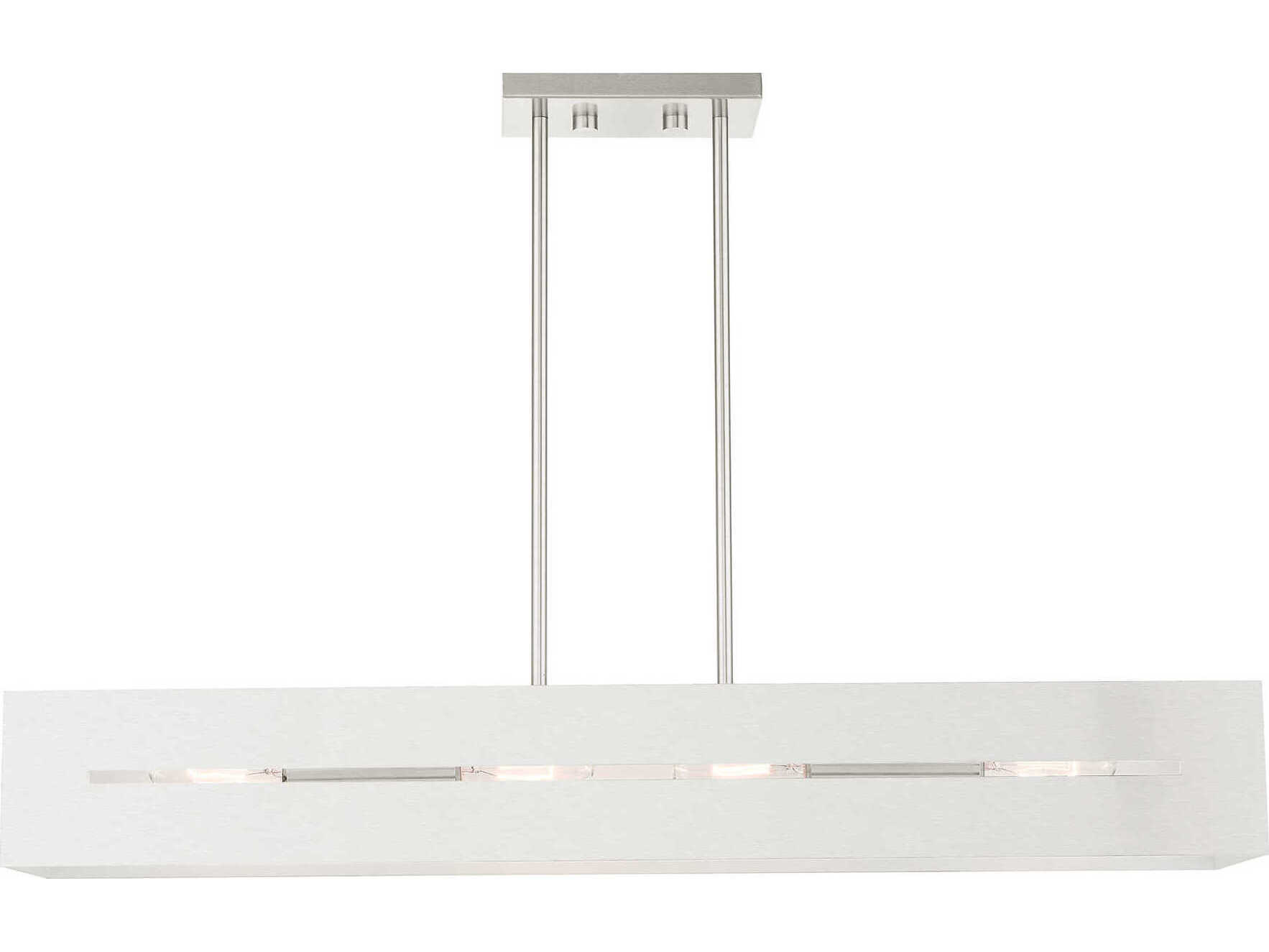 Livex Lighting Soma 4-Light Brushed Nickel Geometric Island Pendant