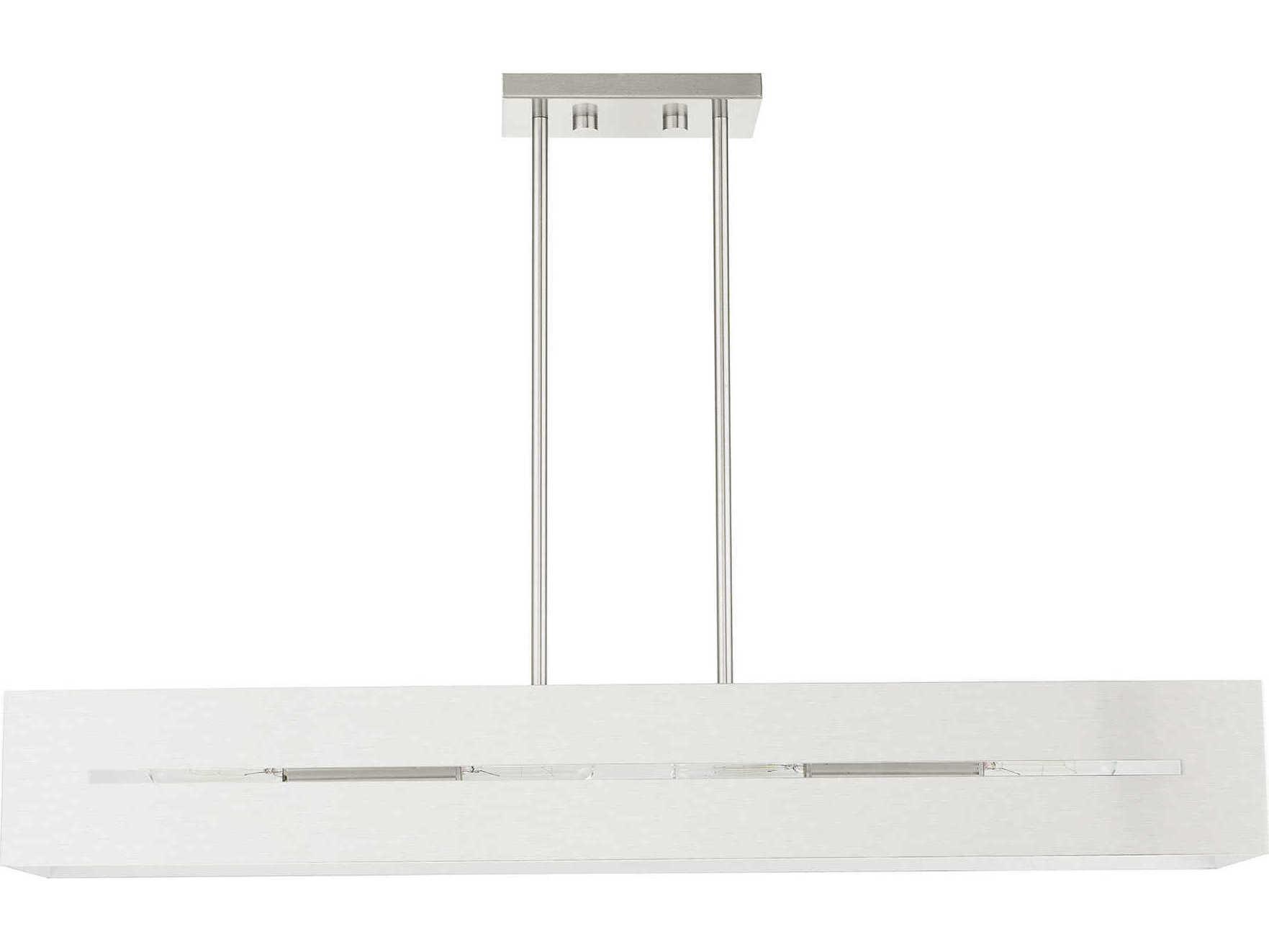 Livex Lighting Soma 4-Light Brushed Nickel Geometric Island Pendant