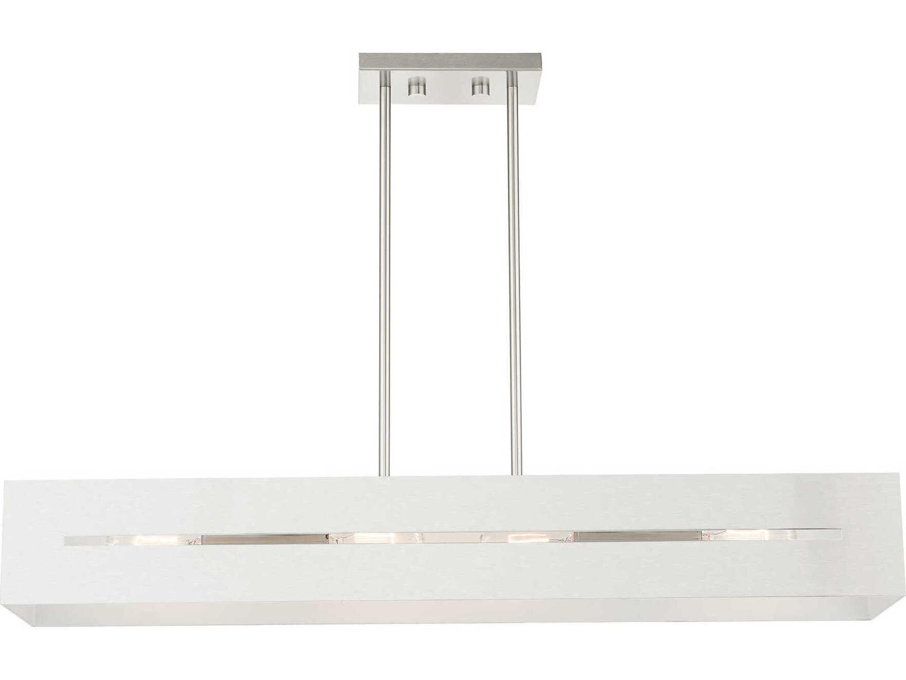 Livex Lighting Soma 4-Light Brushed Nickel Geometric Island Pendant