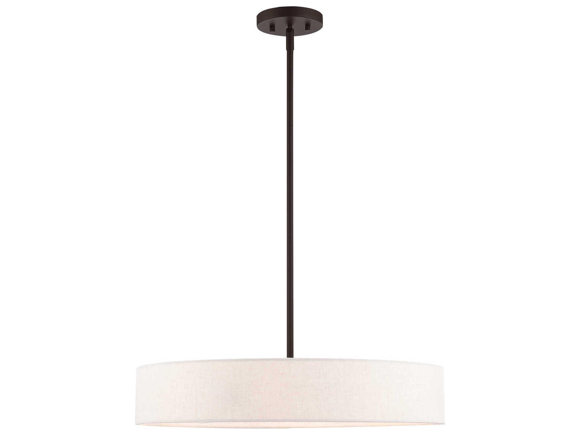 Livex Lighting Venlo 4-Light Bronze Antique Brass Drum Pendant