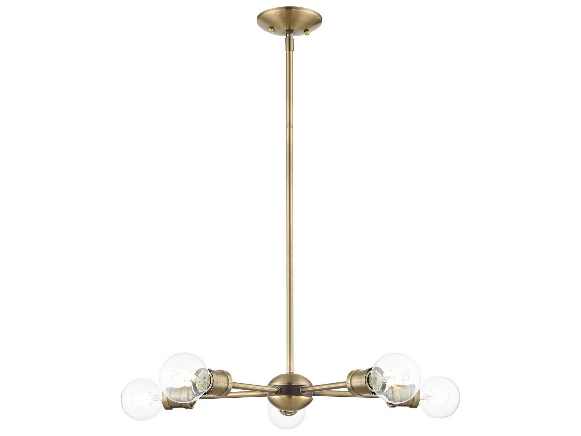 Livex Lighting Lansdale 5-Light Antique Brass Bronze Chandelier