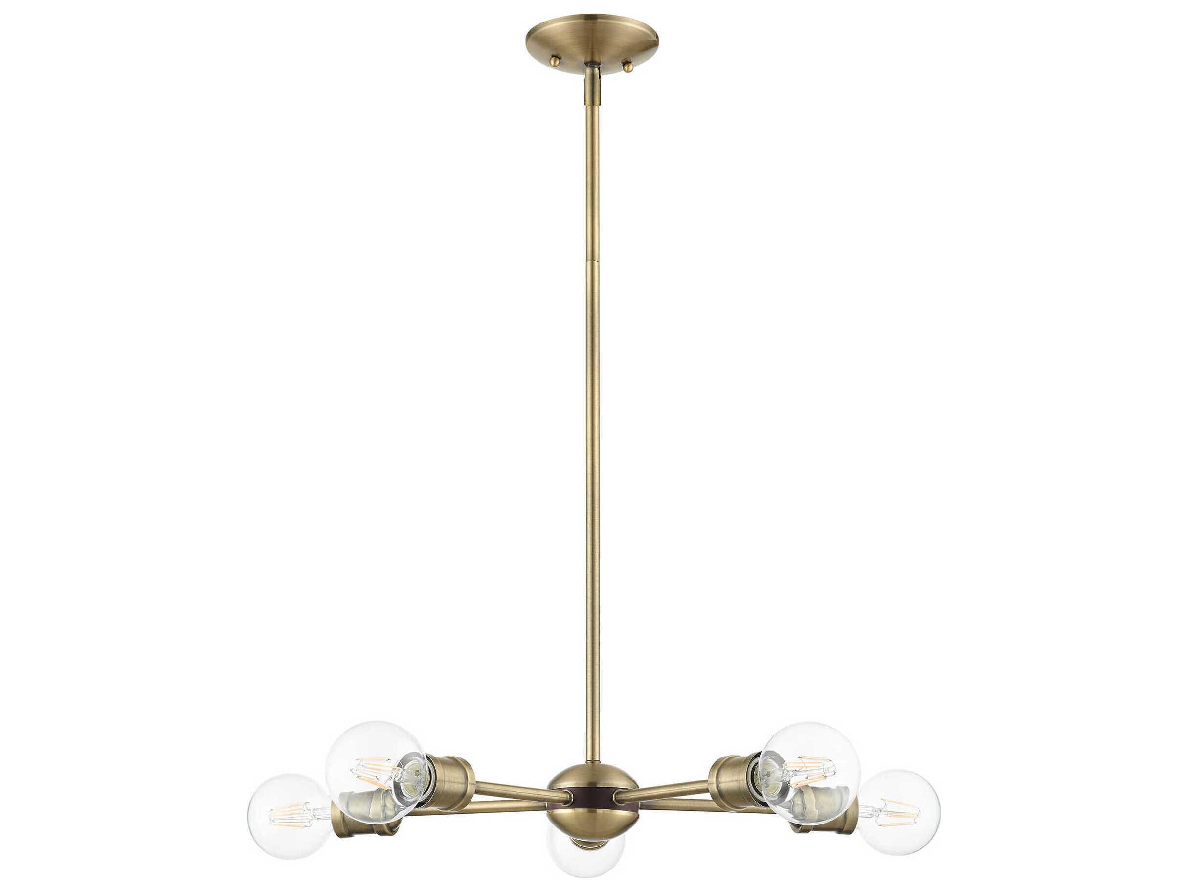 Livex Lighting Lansdale 5-Light Antique Brass Bronze Chandelier
