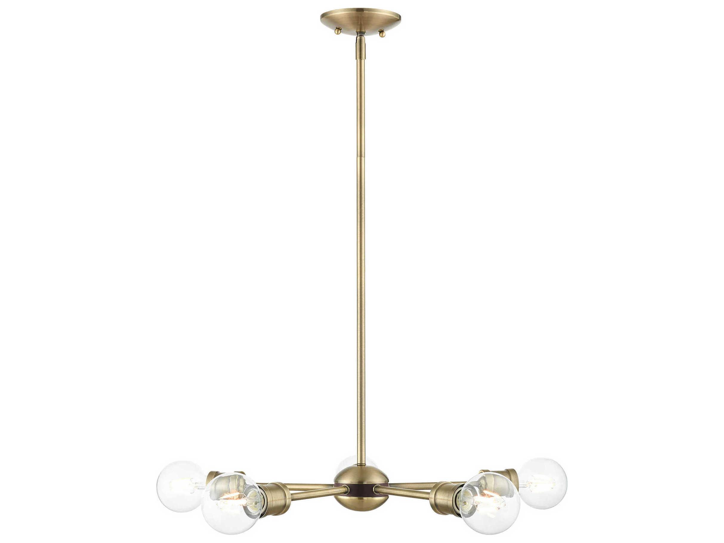Livex Lighting Lansdale 5-Light Antique Brass Bronze Chandelier