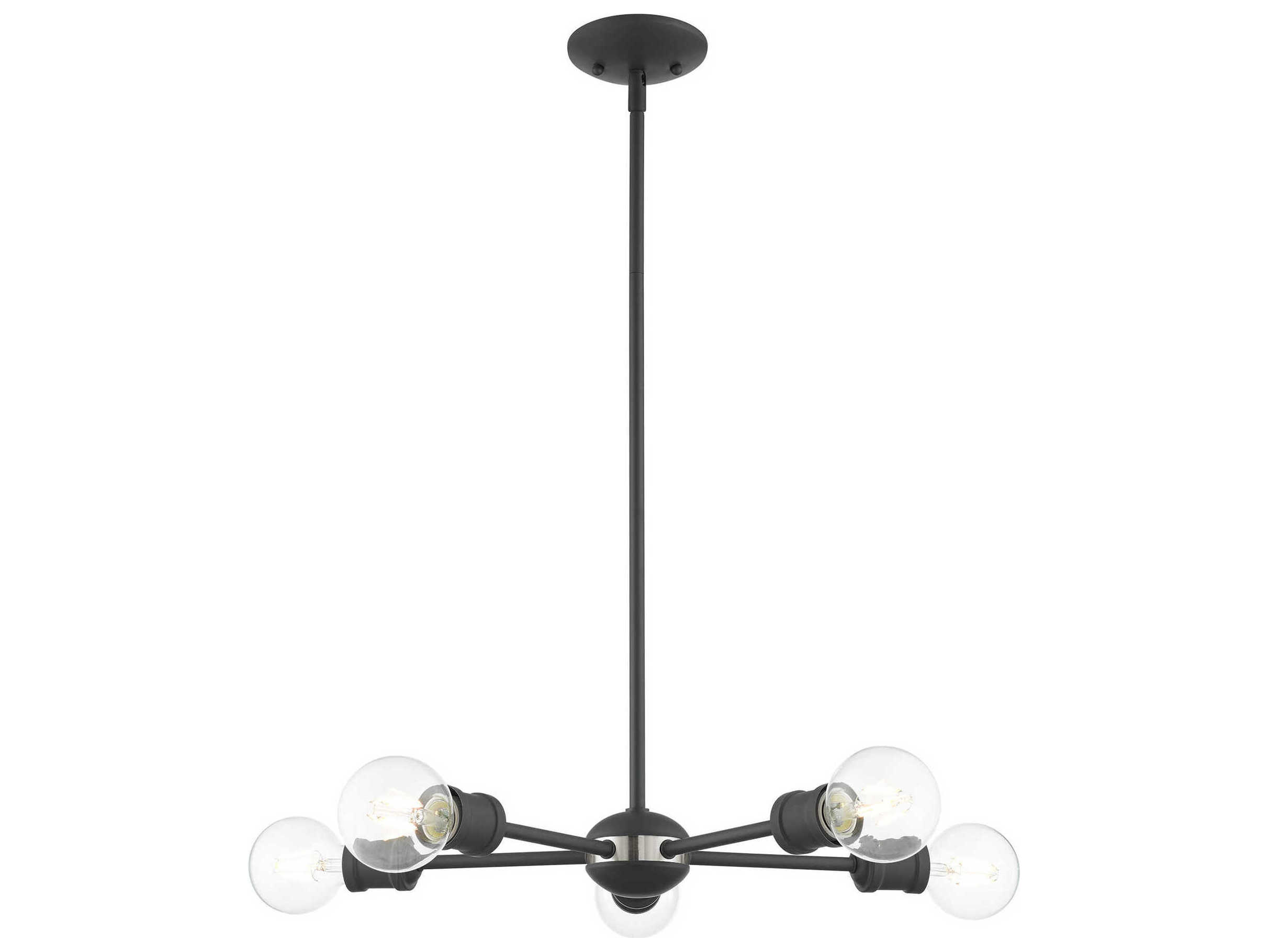 Livex Lighting Lansdale 5-Light Scandinavian Gray Chandelier