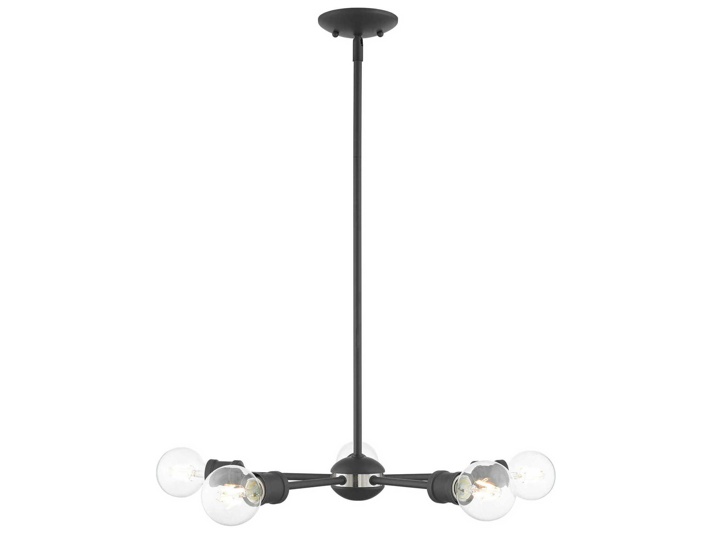 Livex Lighting Lansdale 5-Light Scandinavian Gray Chandelier