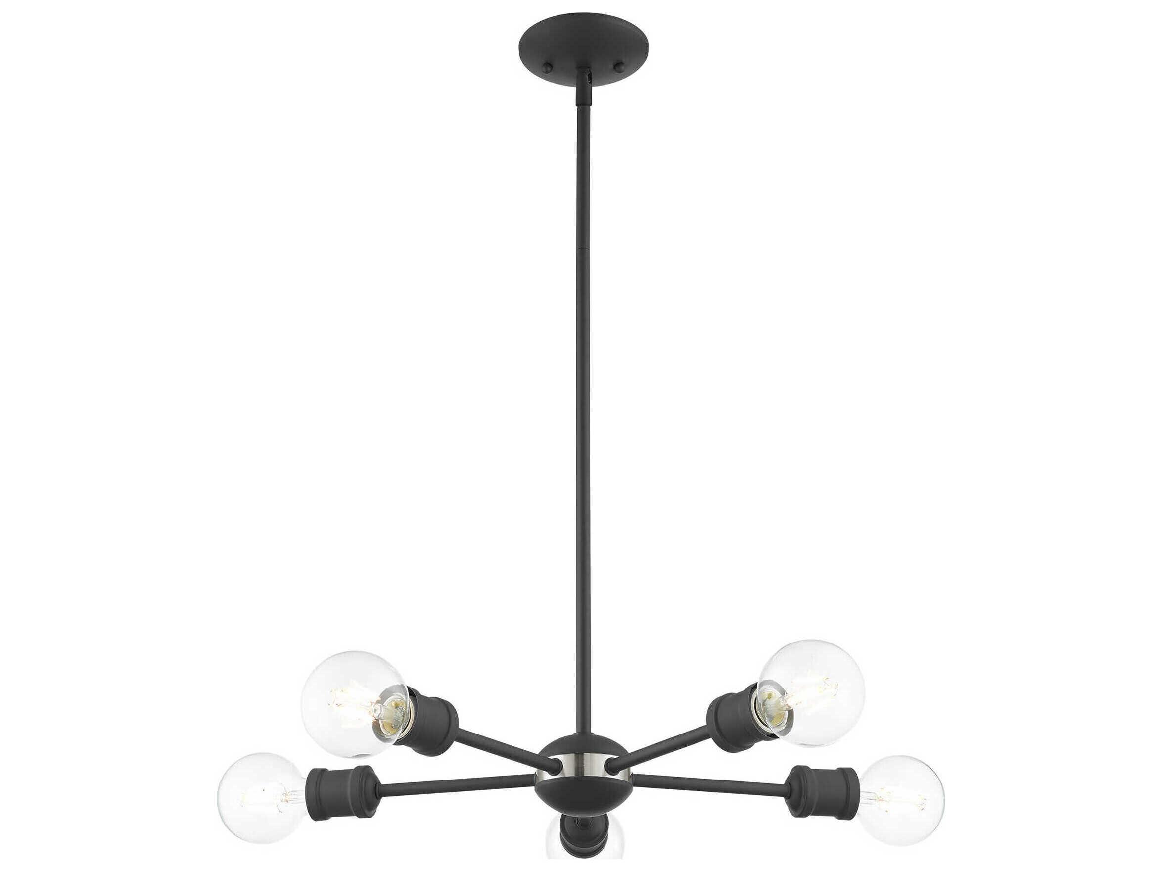 Livex Lighting Lansdale 5-Light Scandinavian Gray Chandelier