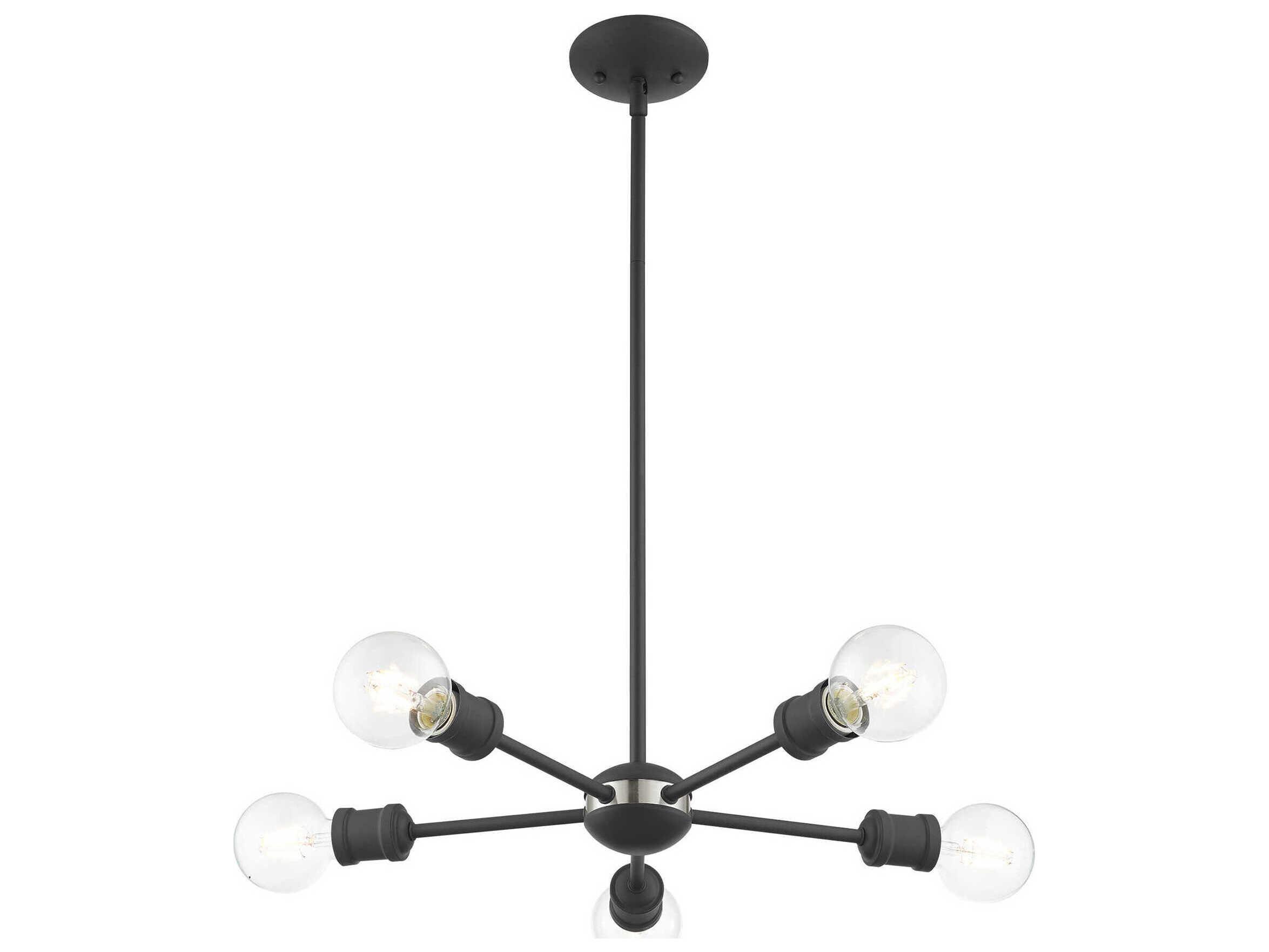 Livex Lighting Lansdale 5-Light Scandinavian Gray Chandelier