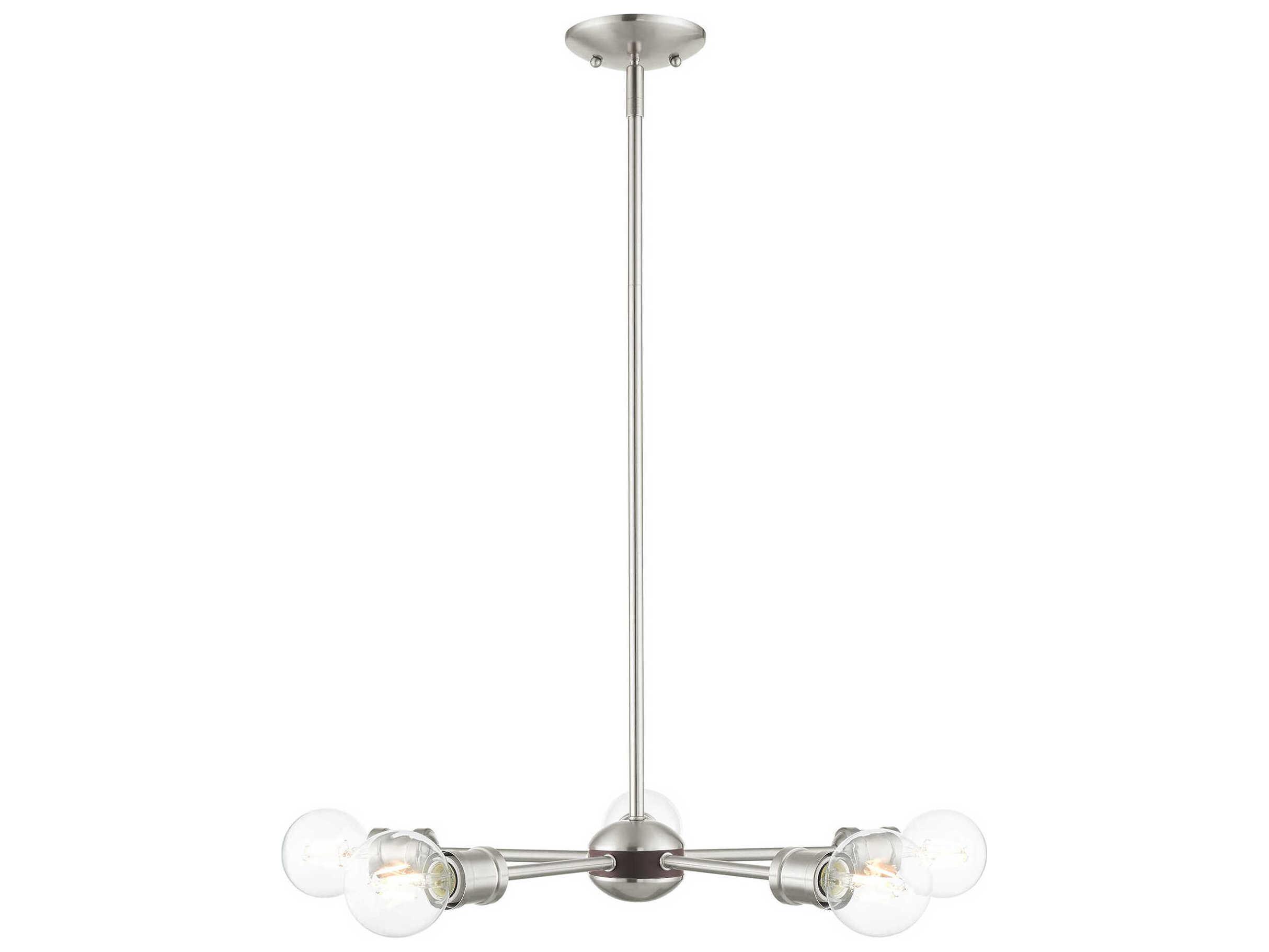 Livex Lighting Lansdale 5-Light Brushed Nickel Bronze Chandelier