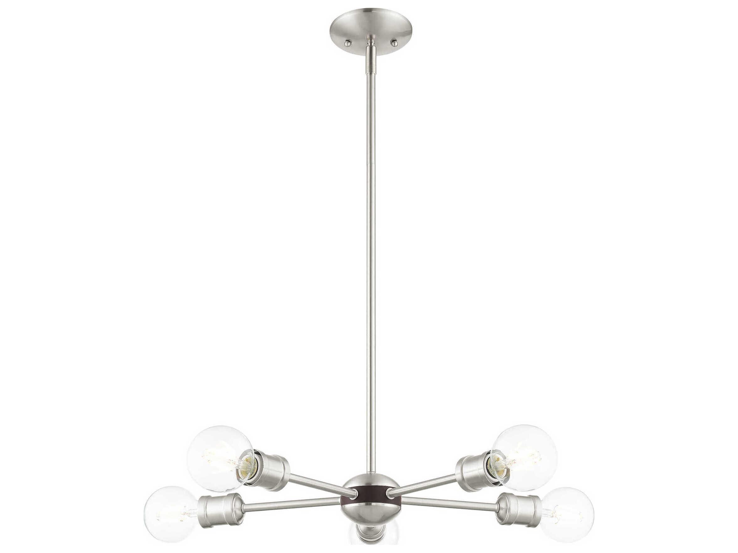 Livex Lighting Lansdale 5-Light Brushed Nickel Bronze Chandelier