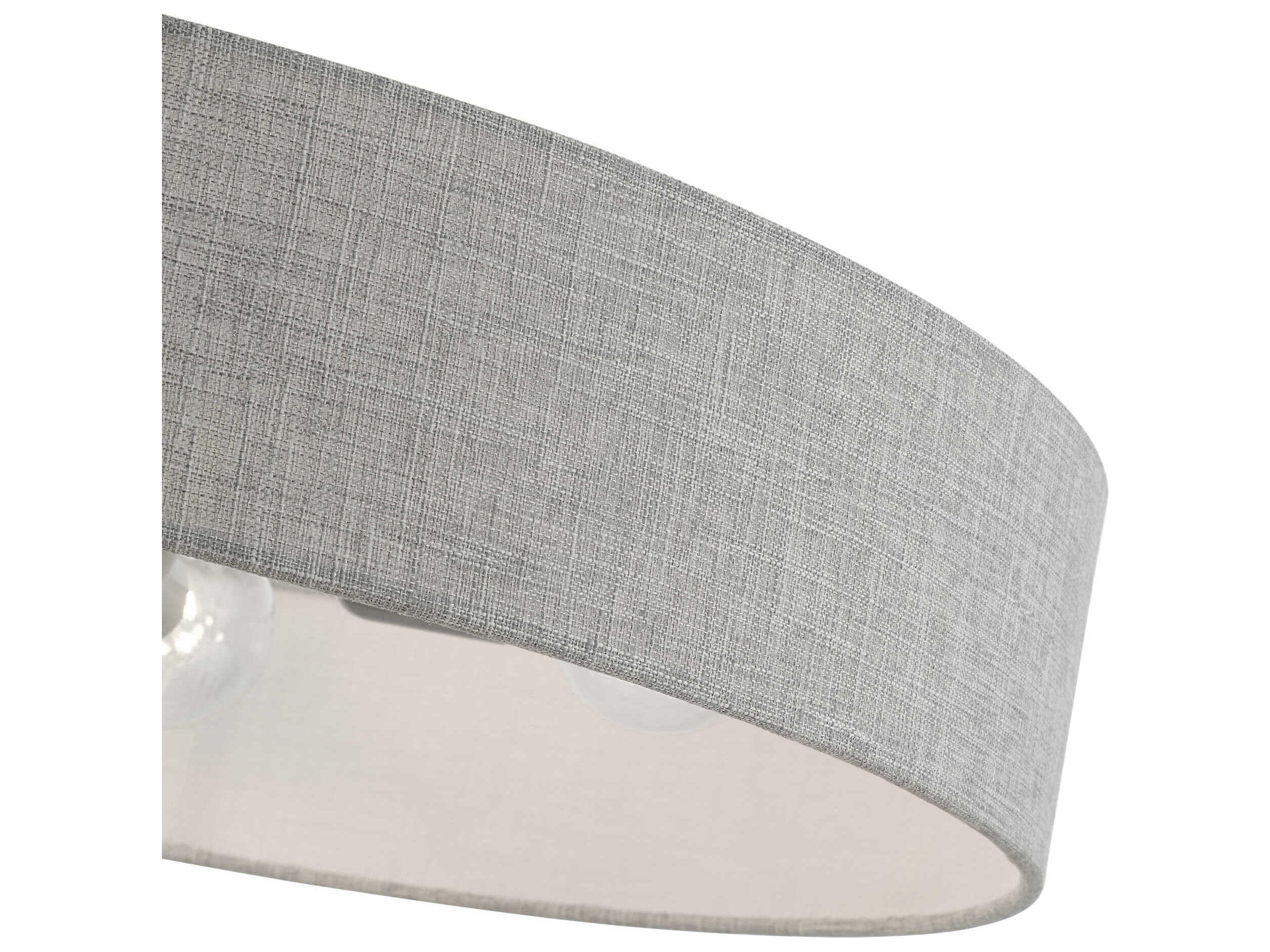 Livex Lighting Elmhurst 5-Light Brushed Nickel Shiny White Gray Drum Pendant