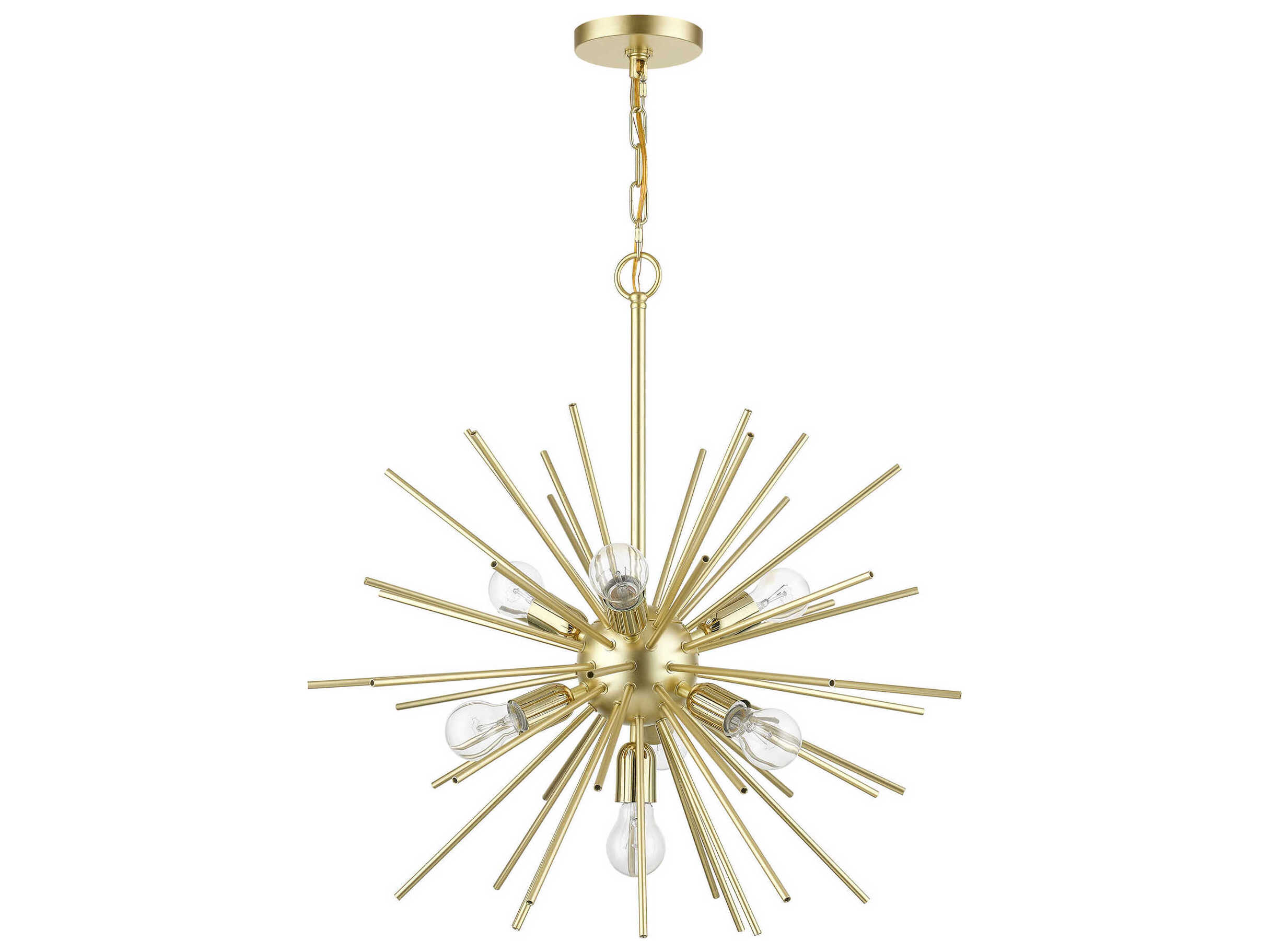 Livex Lighting Tribeca 7-Light Soft Gold Polished Brass Sputnik Pendant