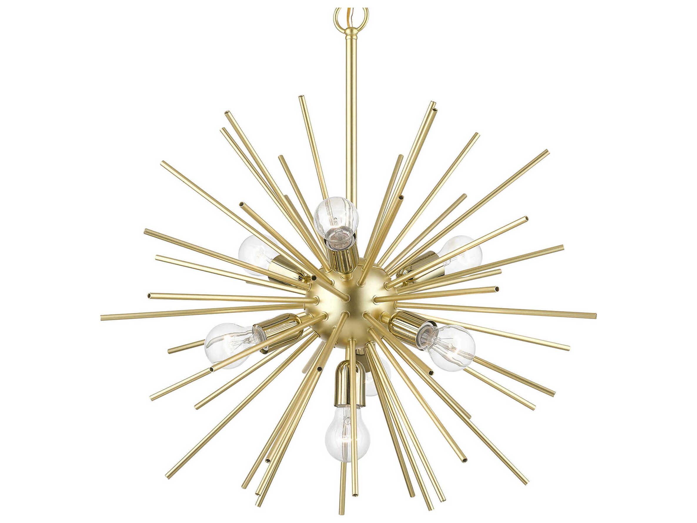 Livex Lighting Tribeca 7-Light Soft Gold Polished Brass Sputnik Pendant