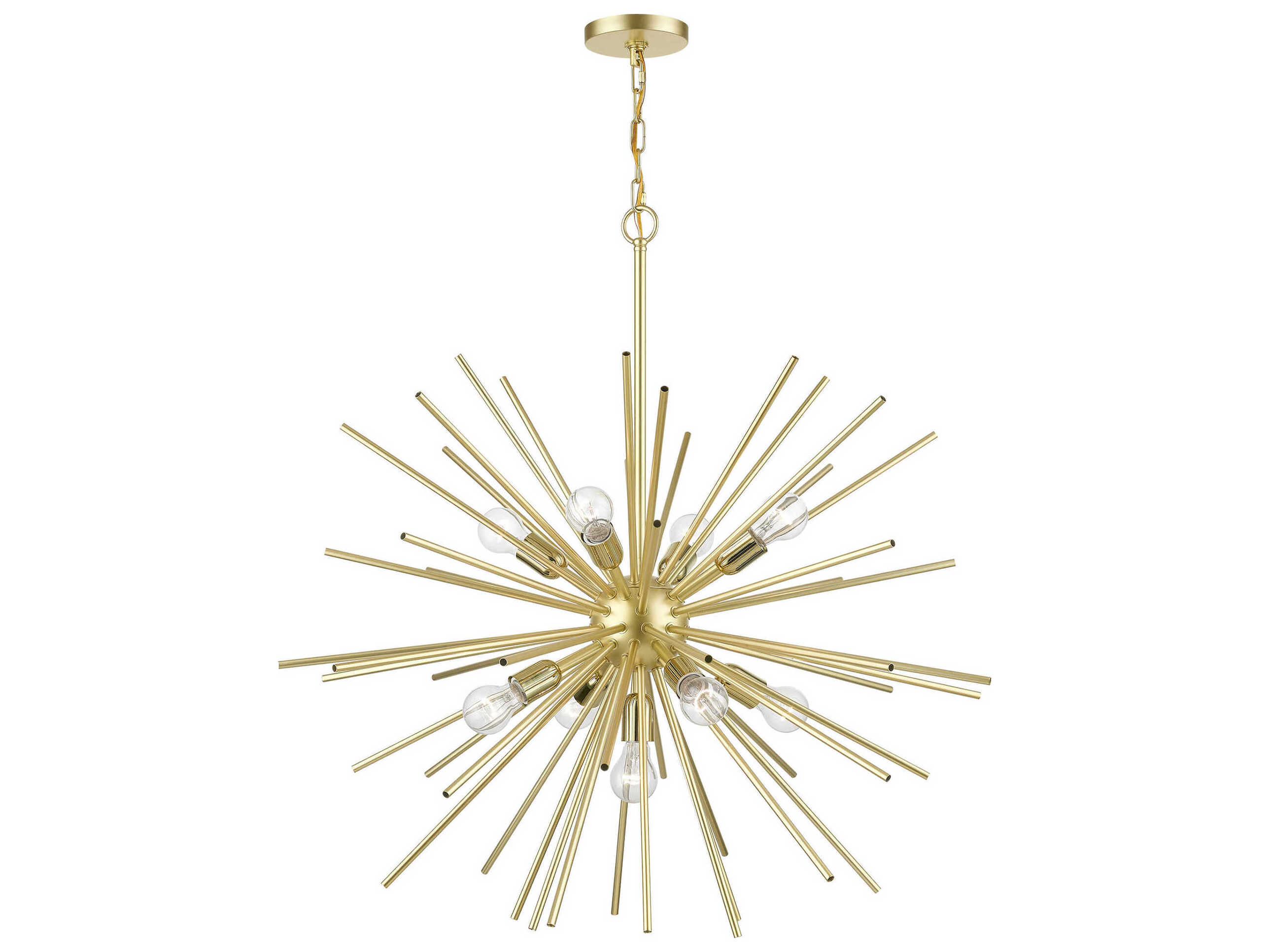 Livex Lighting Tribeca 9-Light Soft Gold Polished Brass Sputnik Pendant