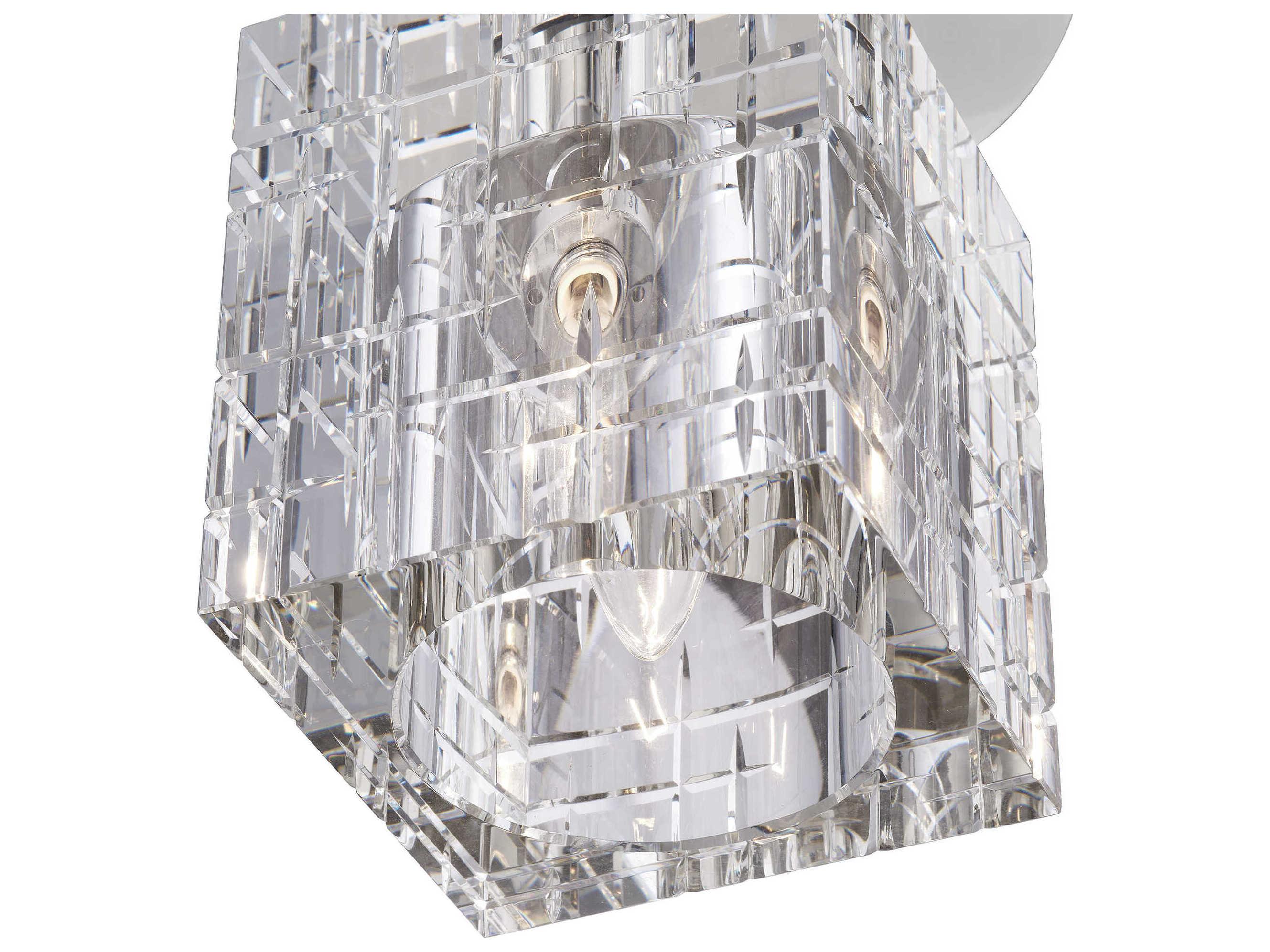 Livex Lighting Rotterdam 1-Light Polished Nickel Crystal Flush Mount