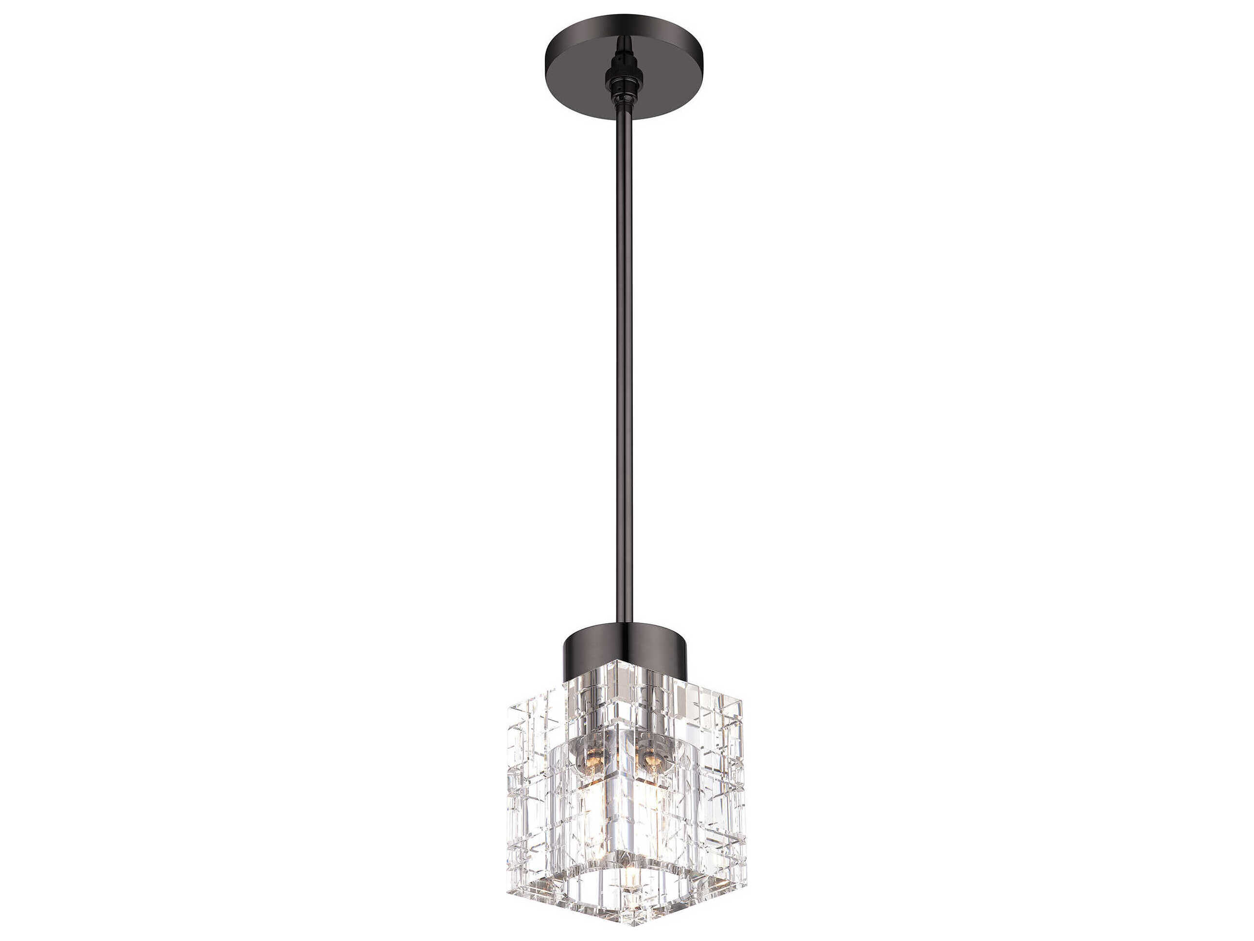 Livex Lighting Rotterdam 1-Light Black Chrome Crystal Mini Pendant