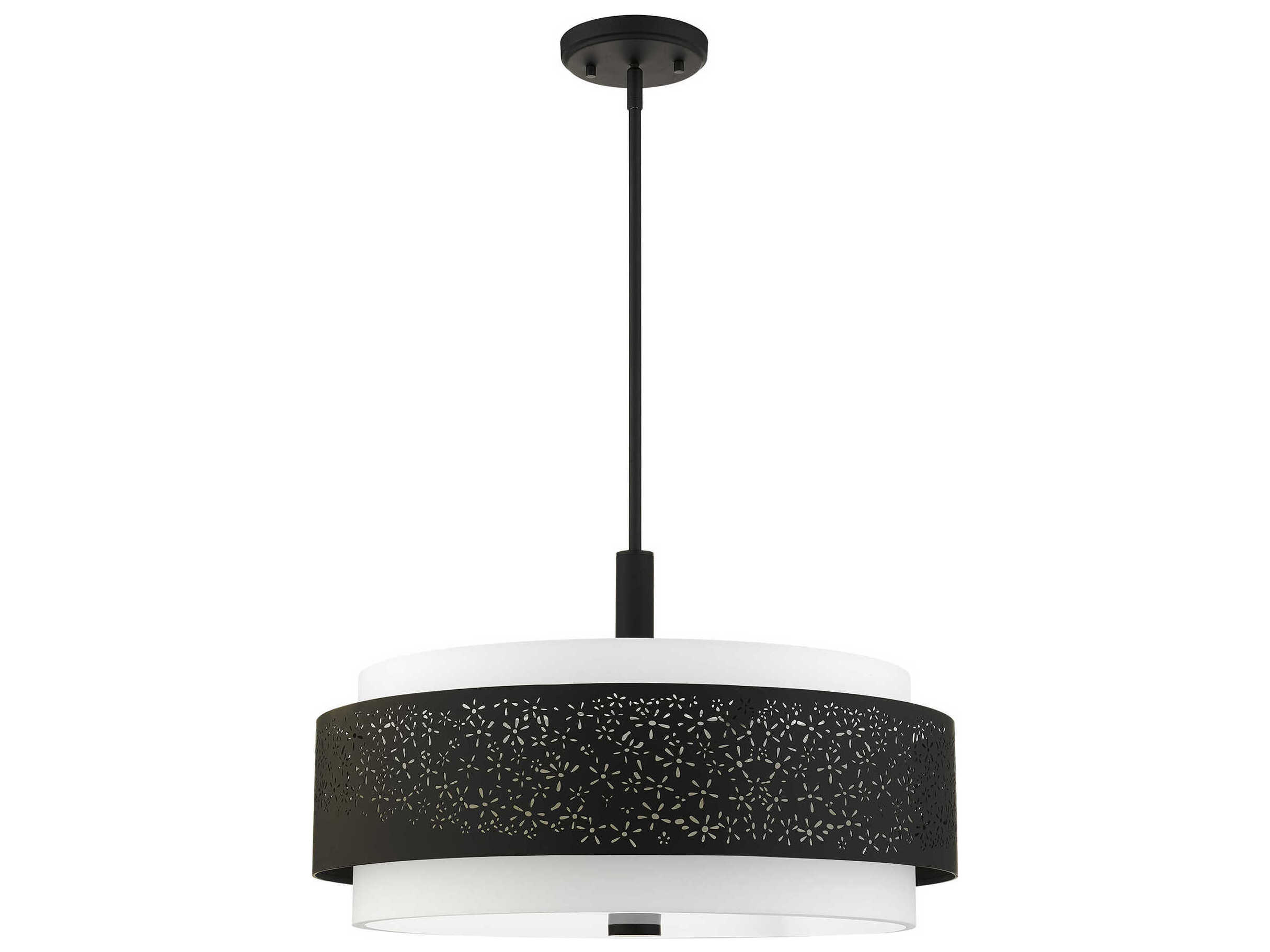 Livex Lighting Noria 5-Light Black Drum Chandelier