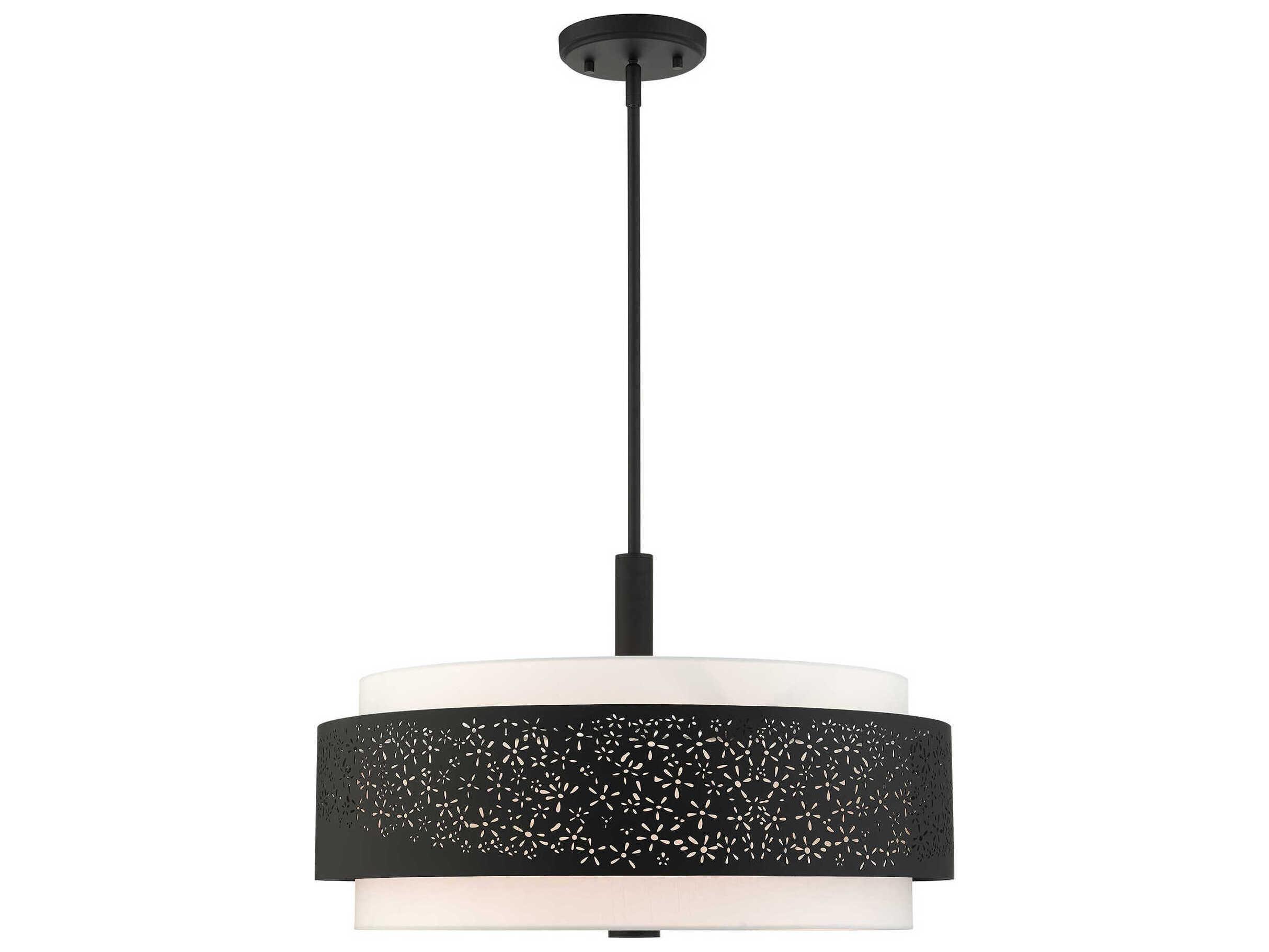 Livex Lighting Noria 5-Light Black Drum Chandelier