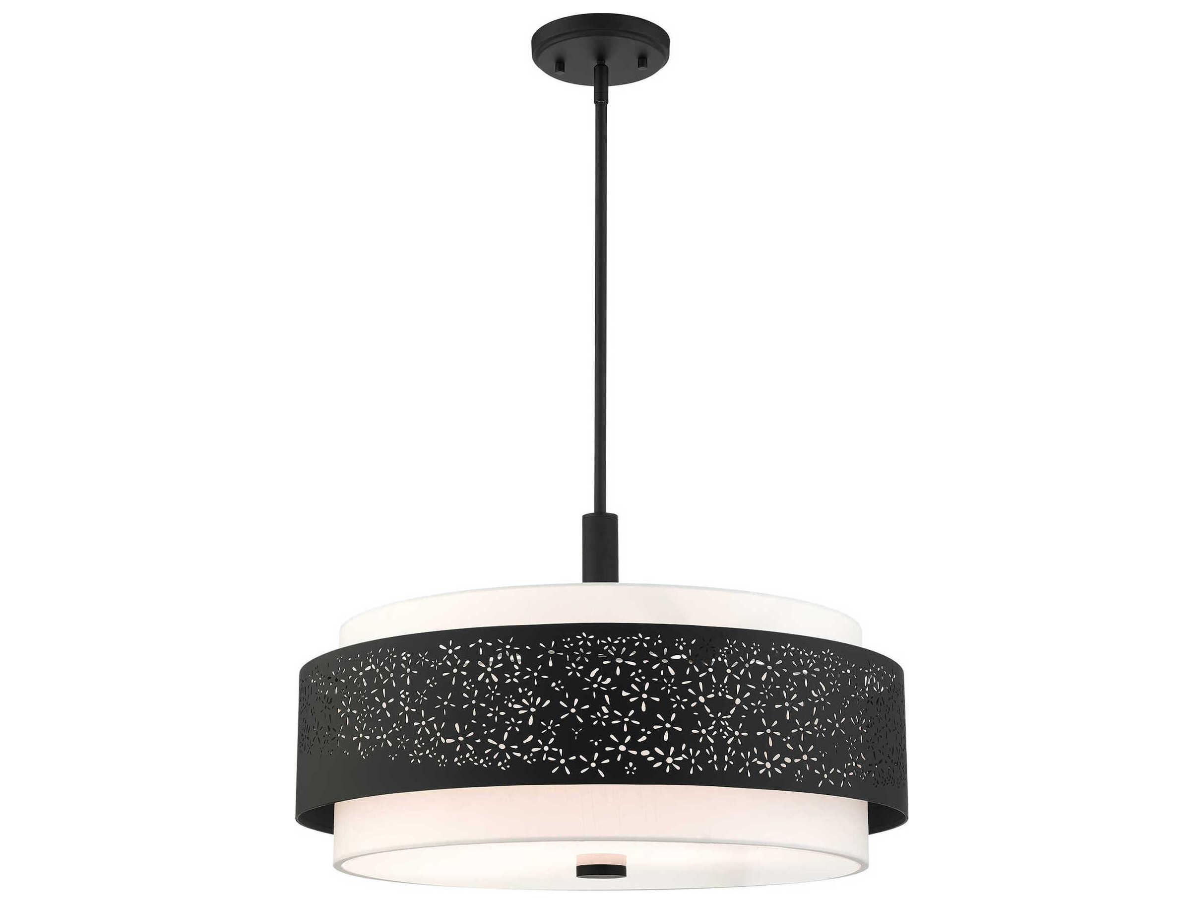Livex Lighting Noria 5-Light Black Drum Chandelier