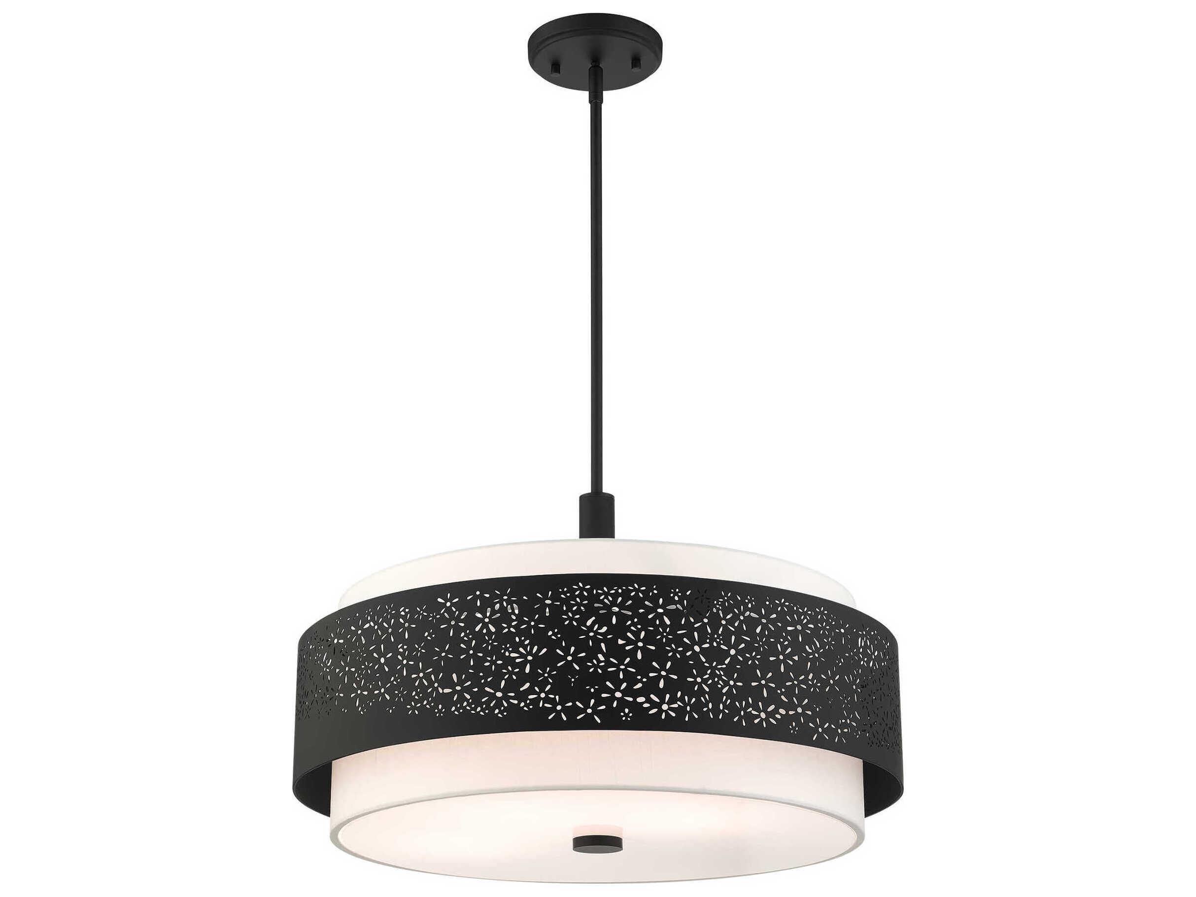 Livex Lighting Noria 5-Light Black Drum Chandelier