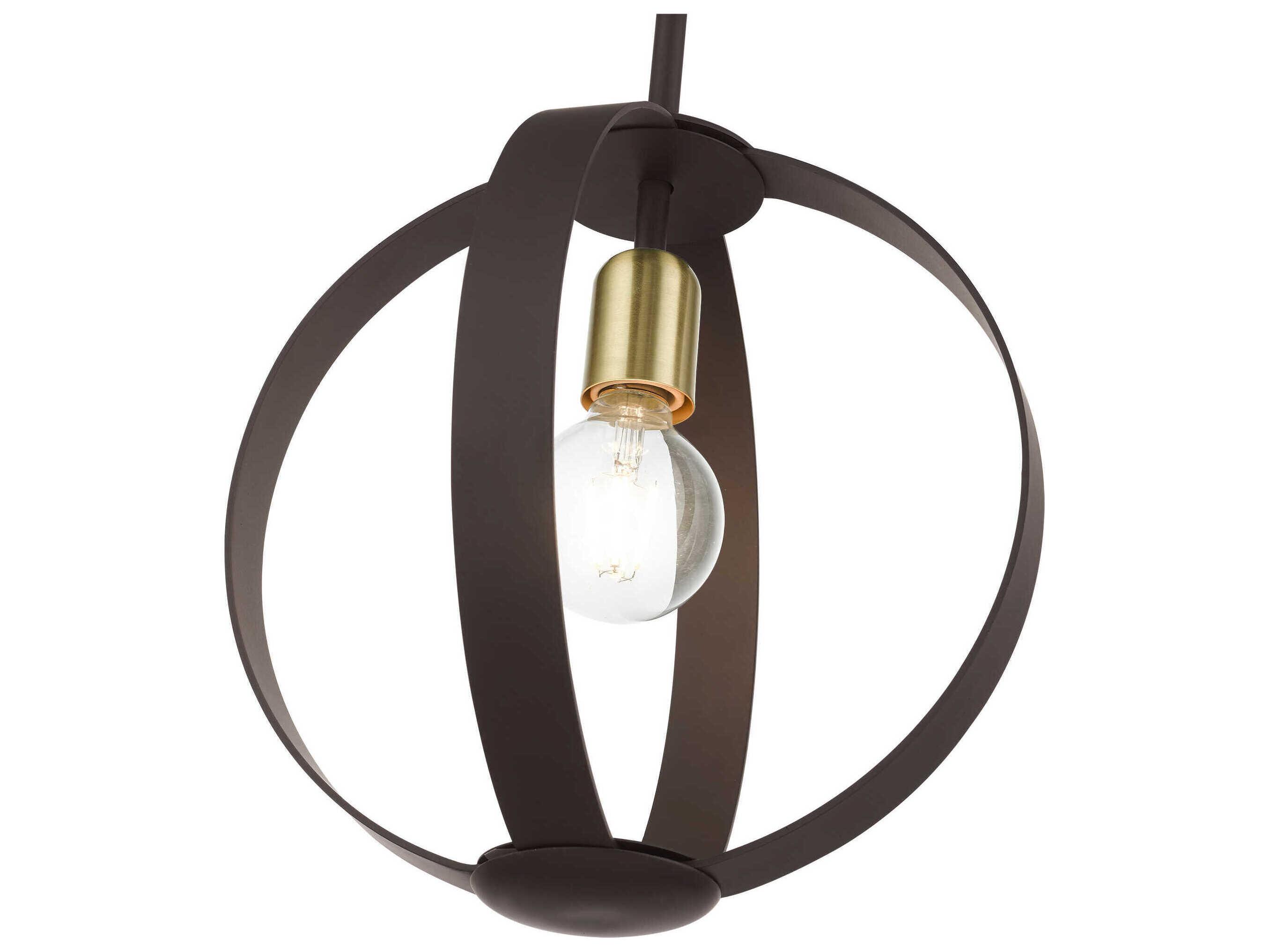Livex Lighting Modesto 1-Light Bronze Round Pendant