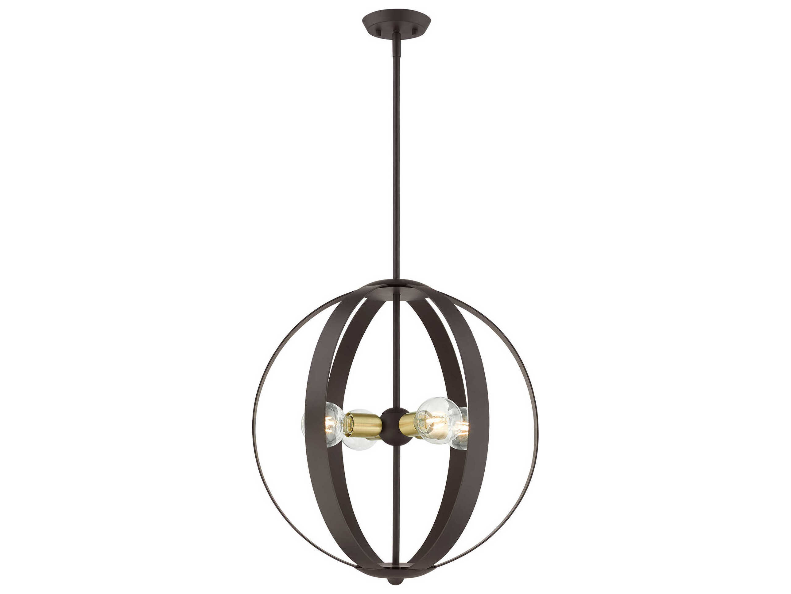 Livex Lighting Modesto 4-Light Bronze Round Pendant