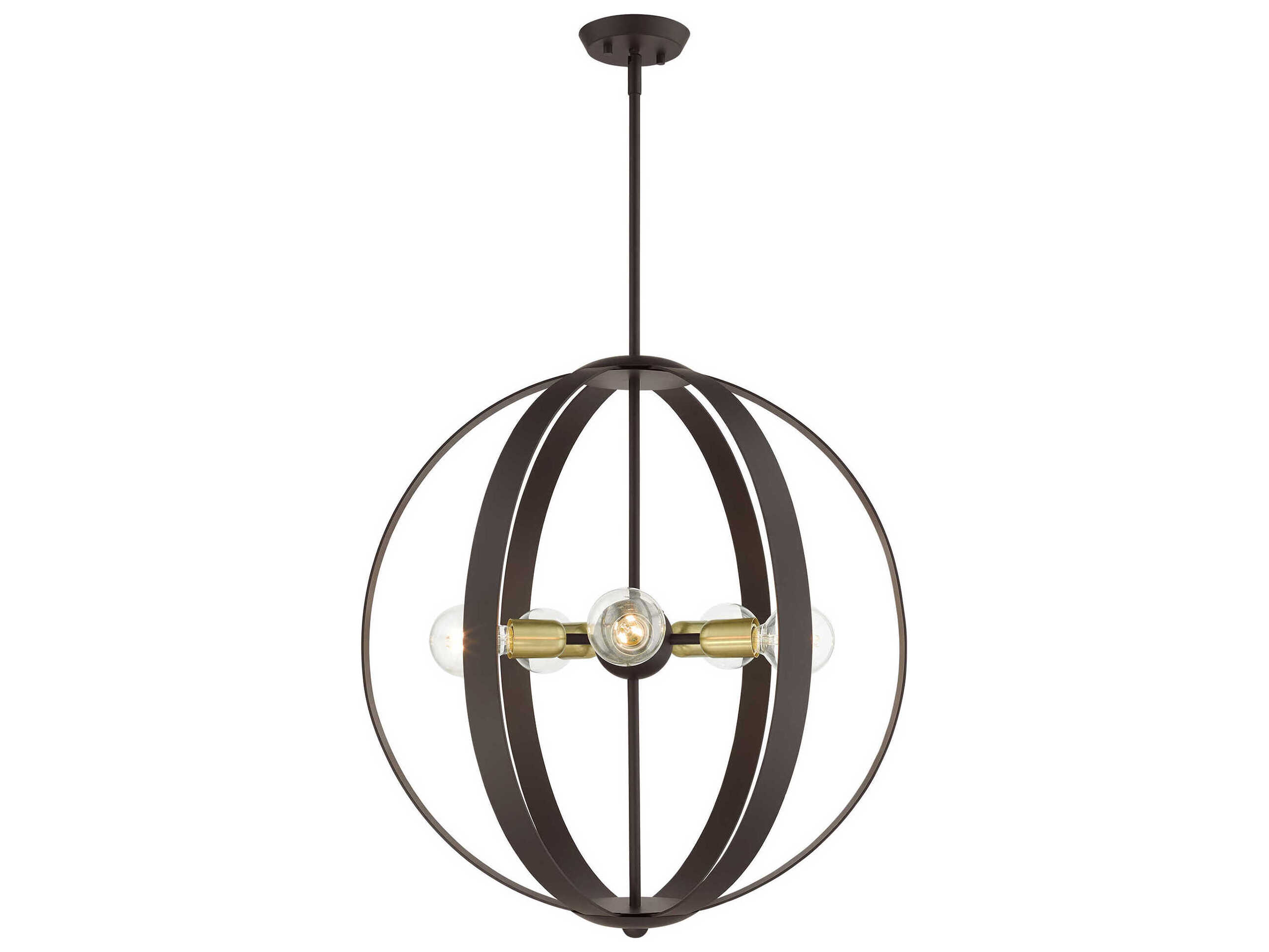 Livex Lighting Modesto 5-Light Bronze Round Pendant