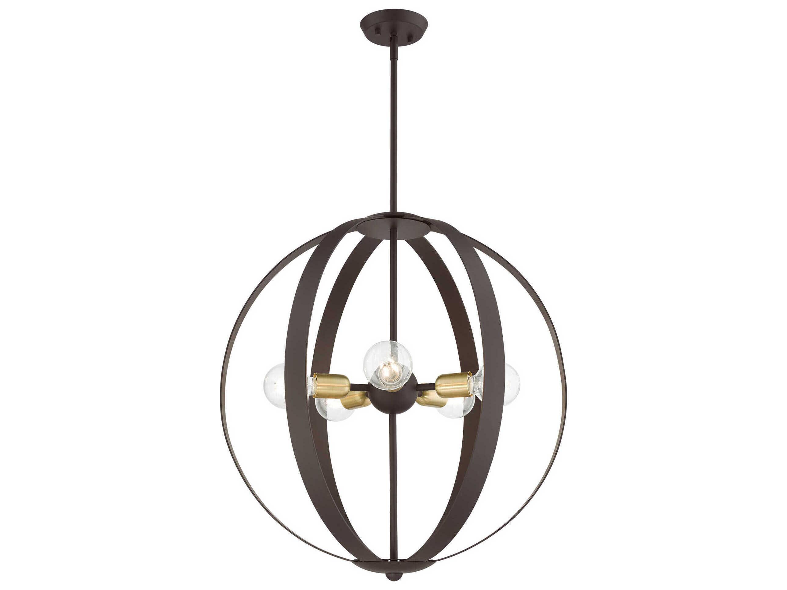 Livex Lighting Modesto 5-Light Bronze Round Pendant