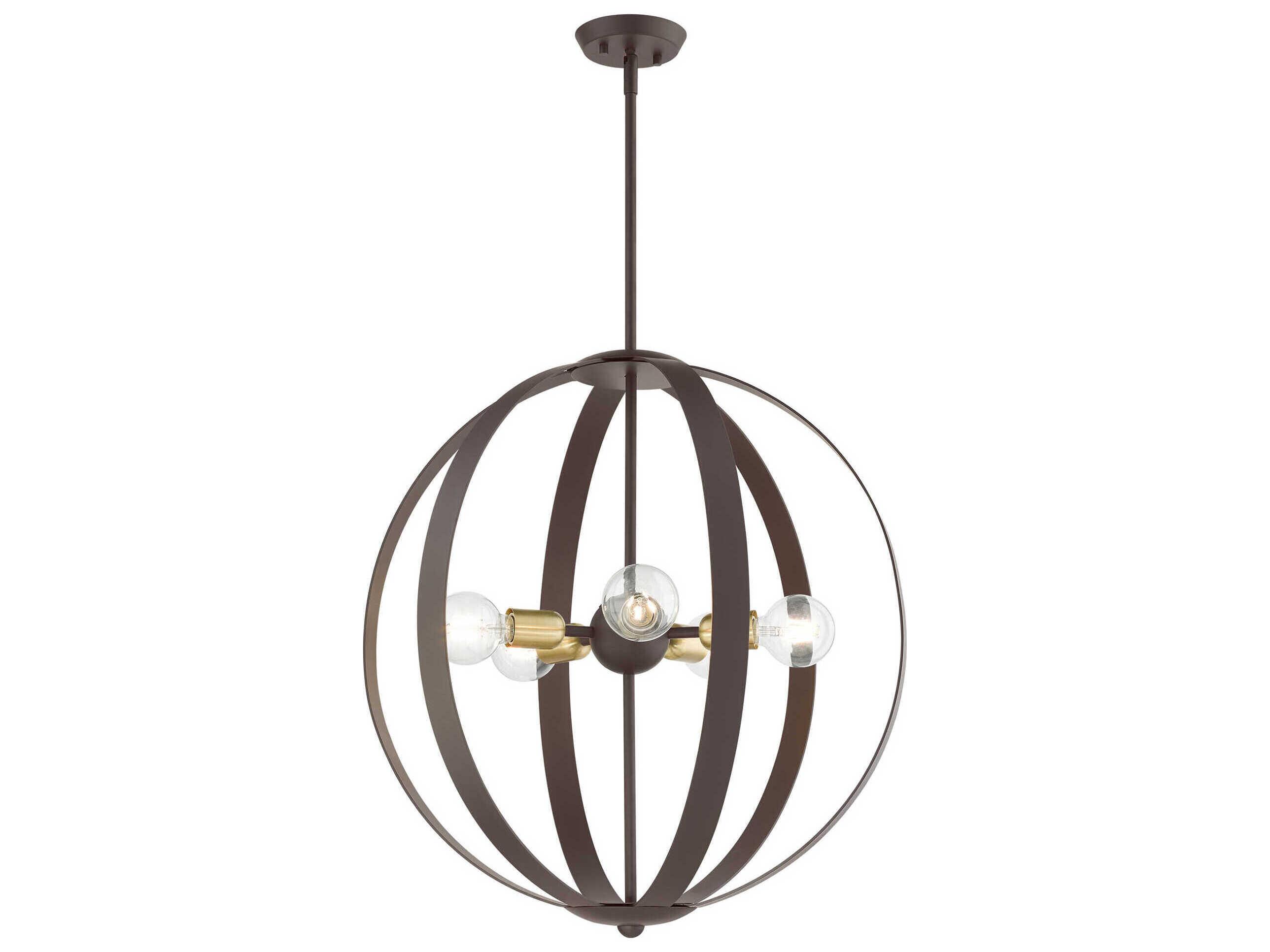 Livex Lighting Modesto 5-Light Bronze Round Pendant