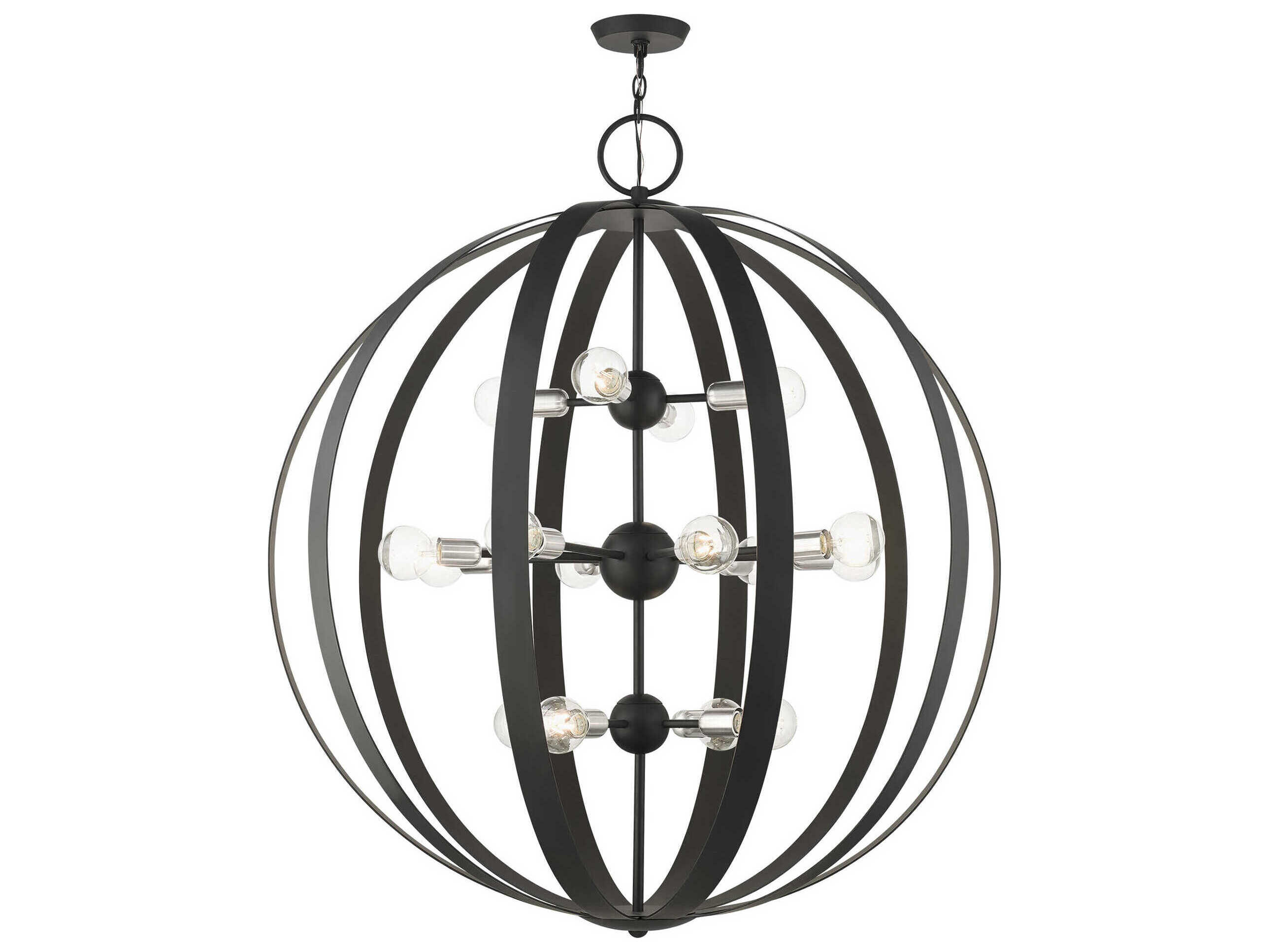 Livex Lighting Modesto 16-Light6-Light Black Round Chandelier