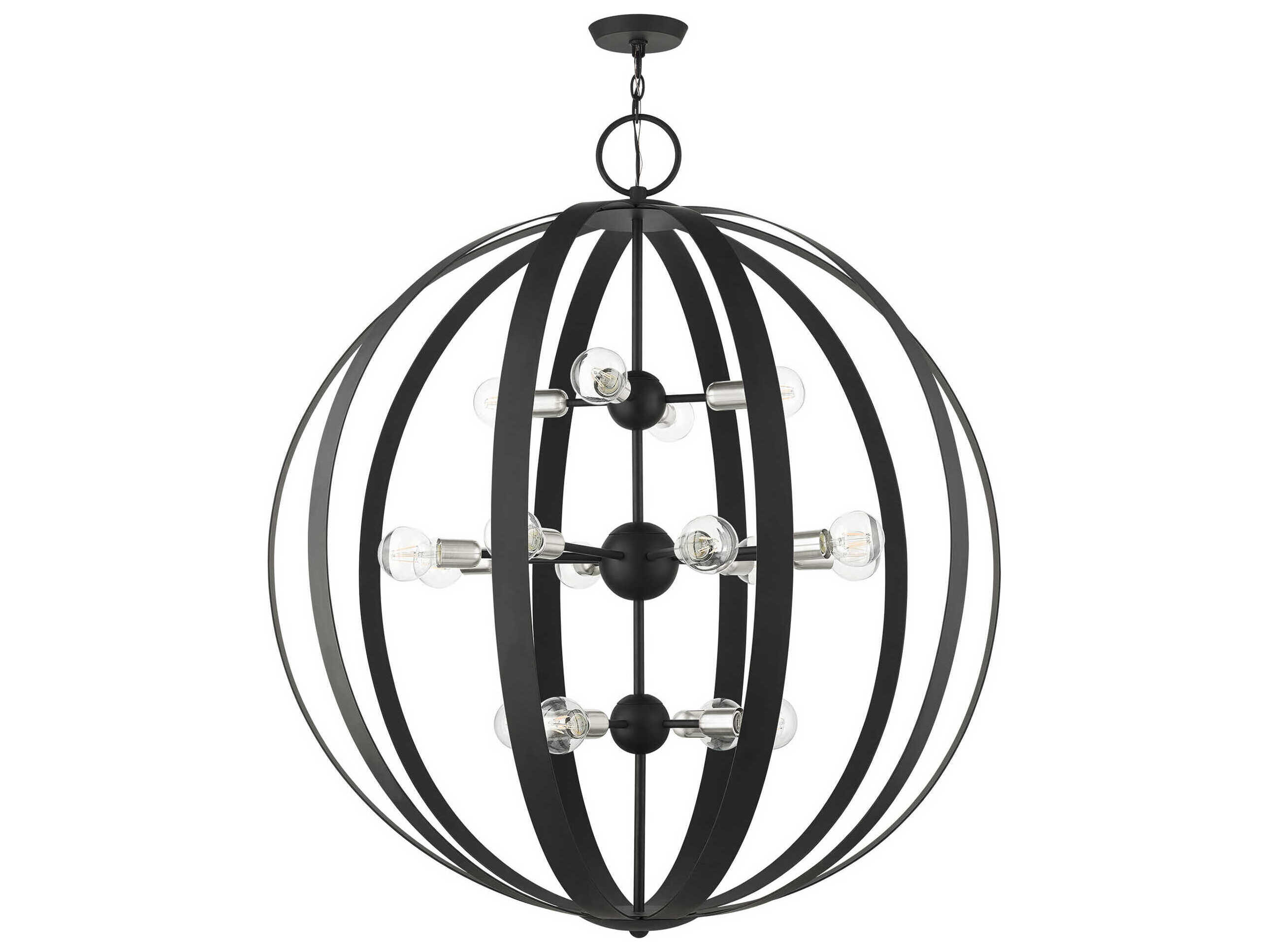 Livex Lighting Modesto 16-Light6-Light Black Round Chandelier