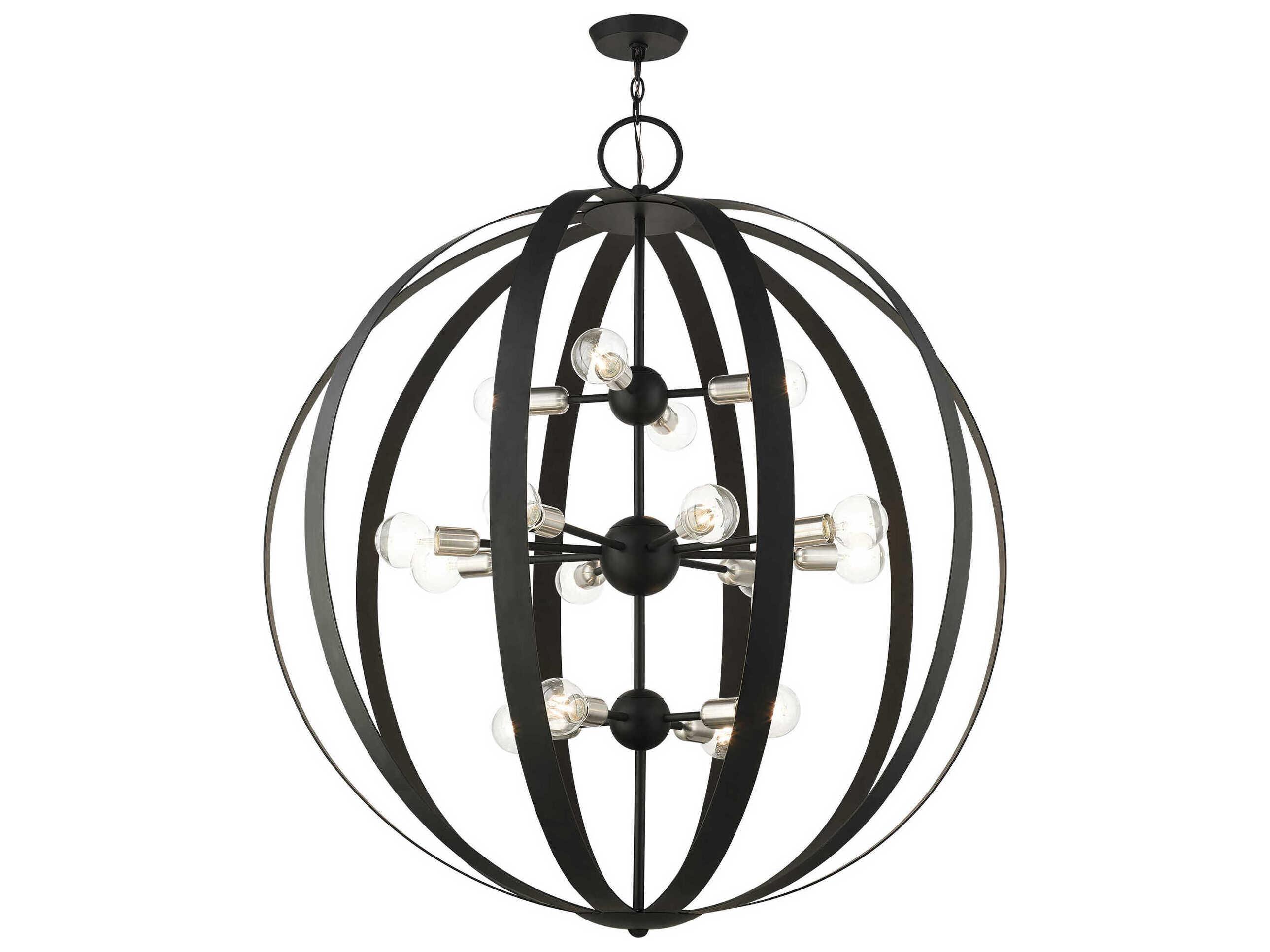Livex Lighting Modesto 16-Light6-Light Black Round Chandelier