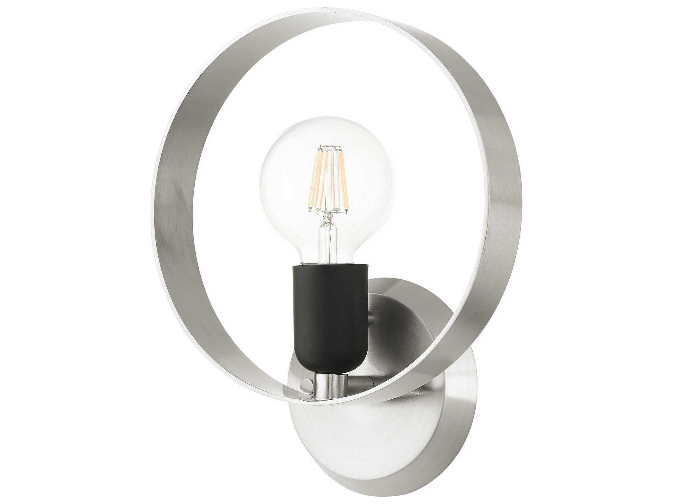 Livex Lighting Modesto 1-Light Brushed Nickel Wall Sconce