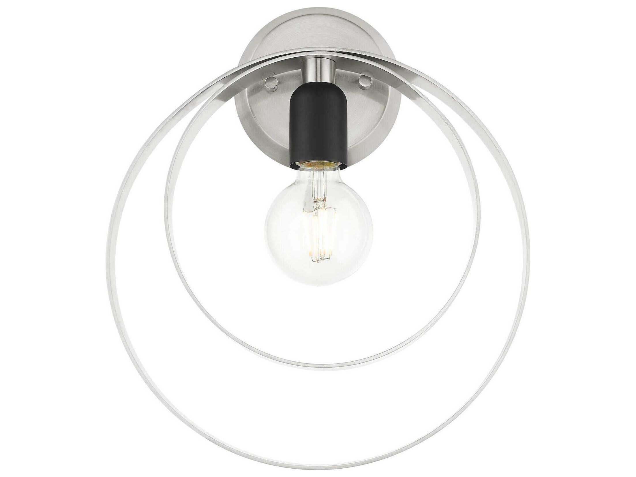 Livex Lighting Modesto 1-Light Brushed Nickel Wall Sconce