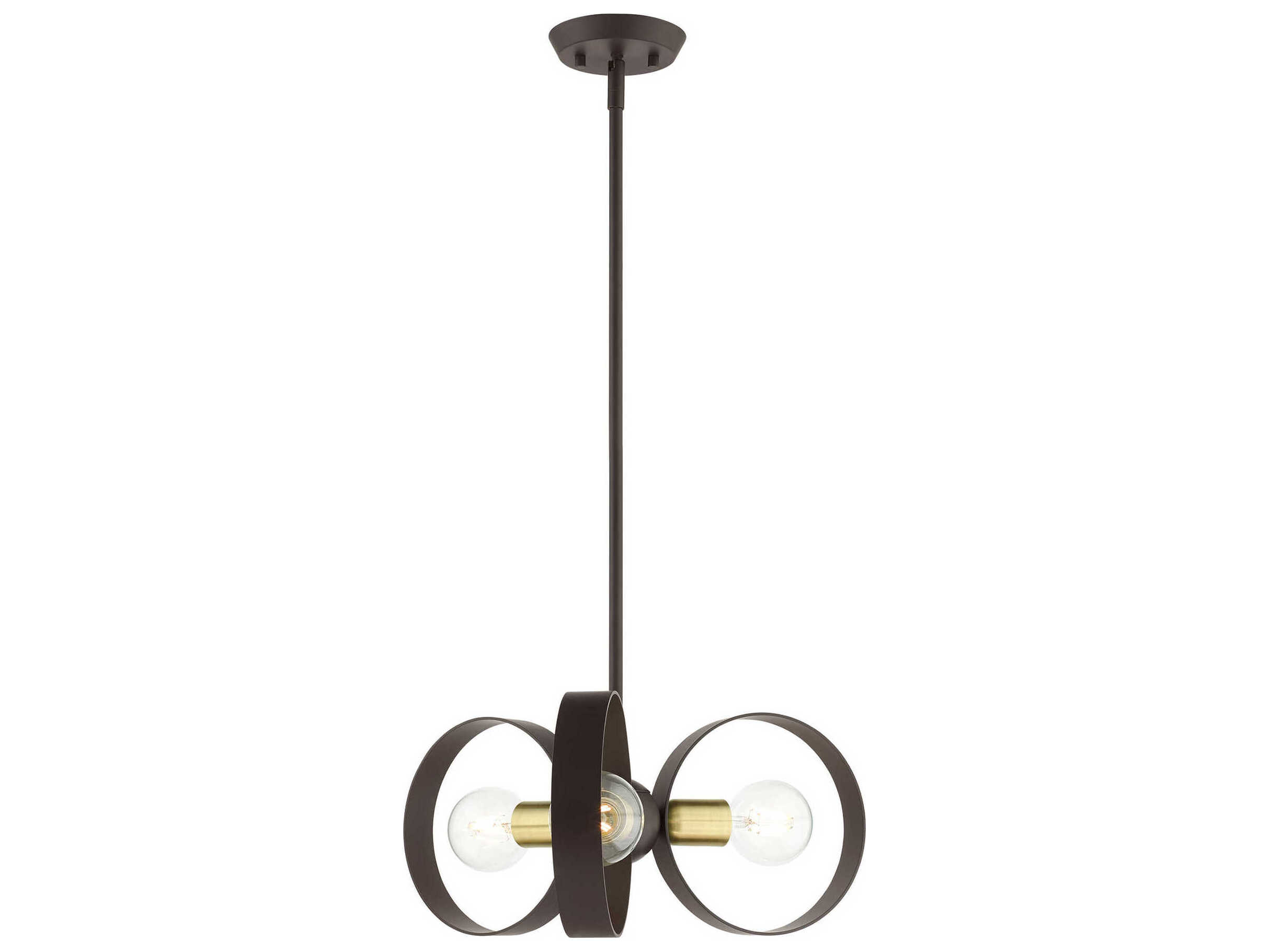 Livex Lighting Modesto 3-Light Bronze Round Pendant
