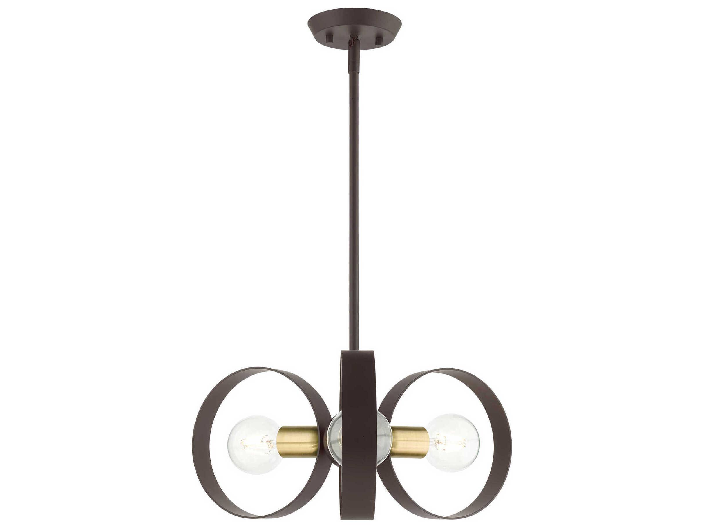 Livex Lighting Modesto 3-Light Bronze Round Pendant