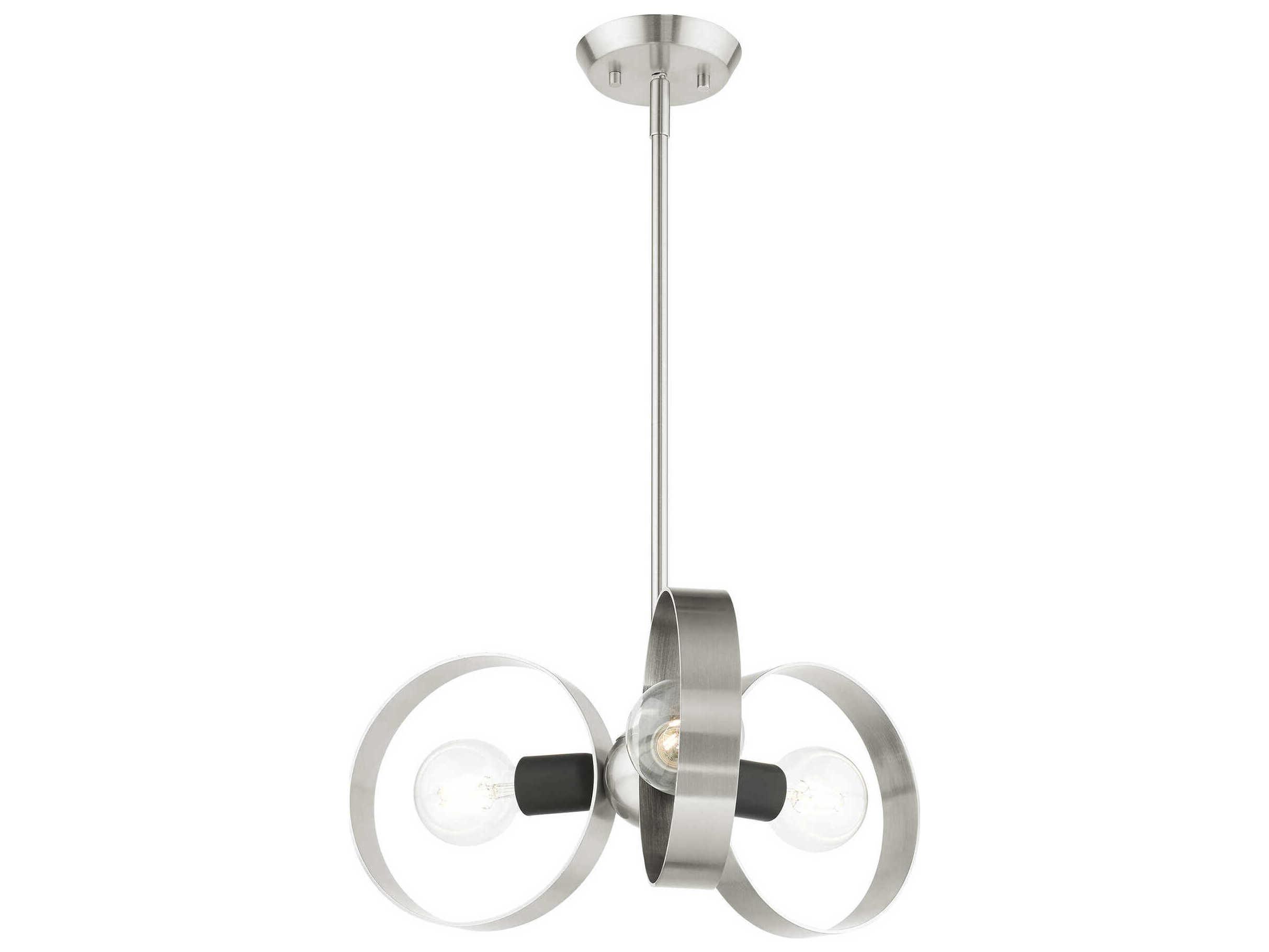 Livex Lighting Modesto 3-Light Brushed Nickel Pendant