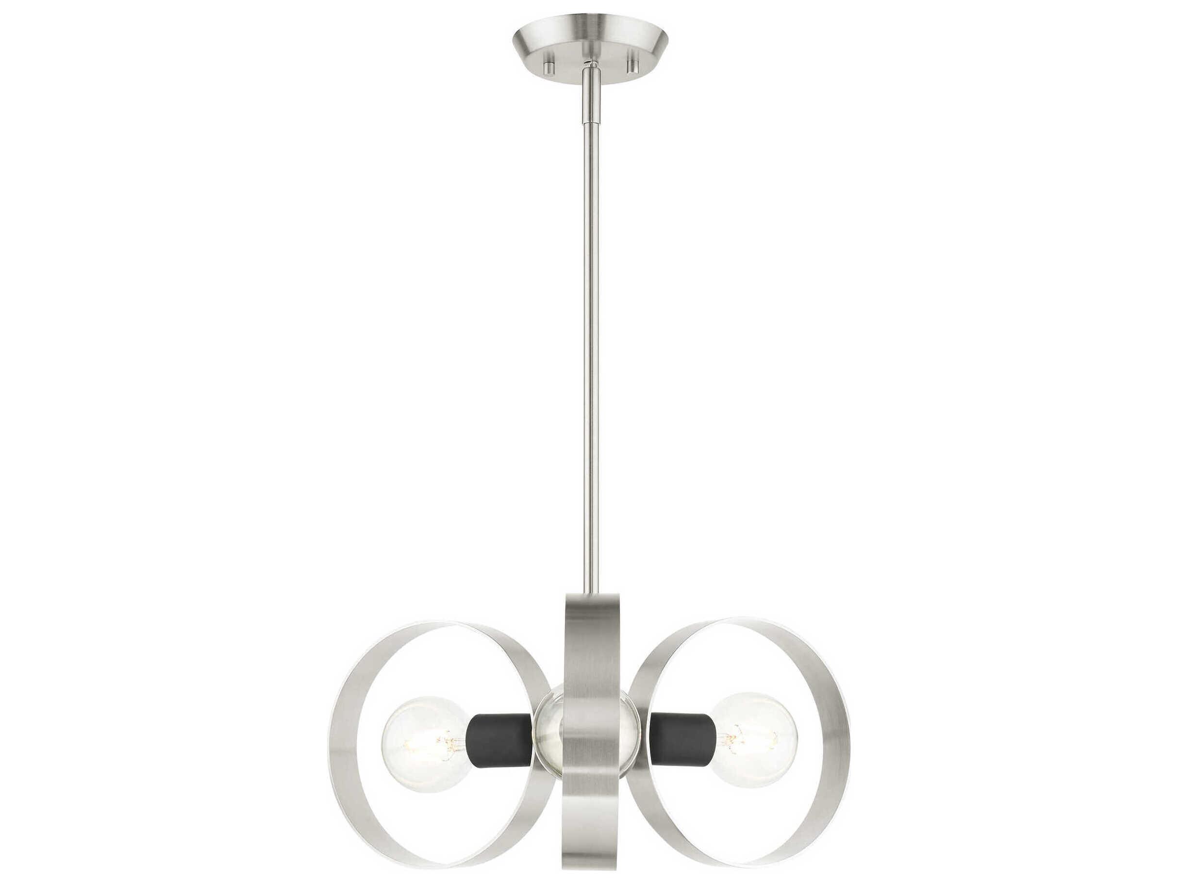 Livex Lighting Modesto 3-Light Brushed Nickel Pendant