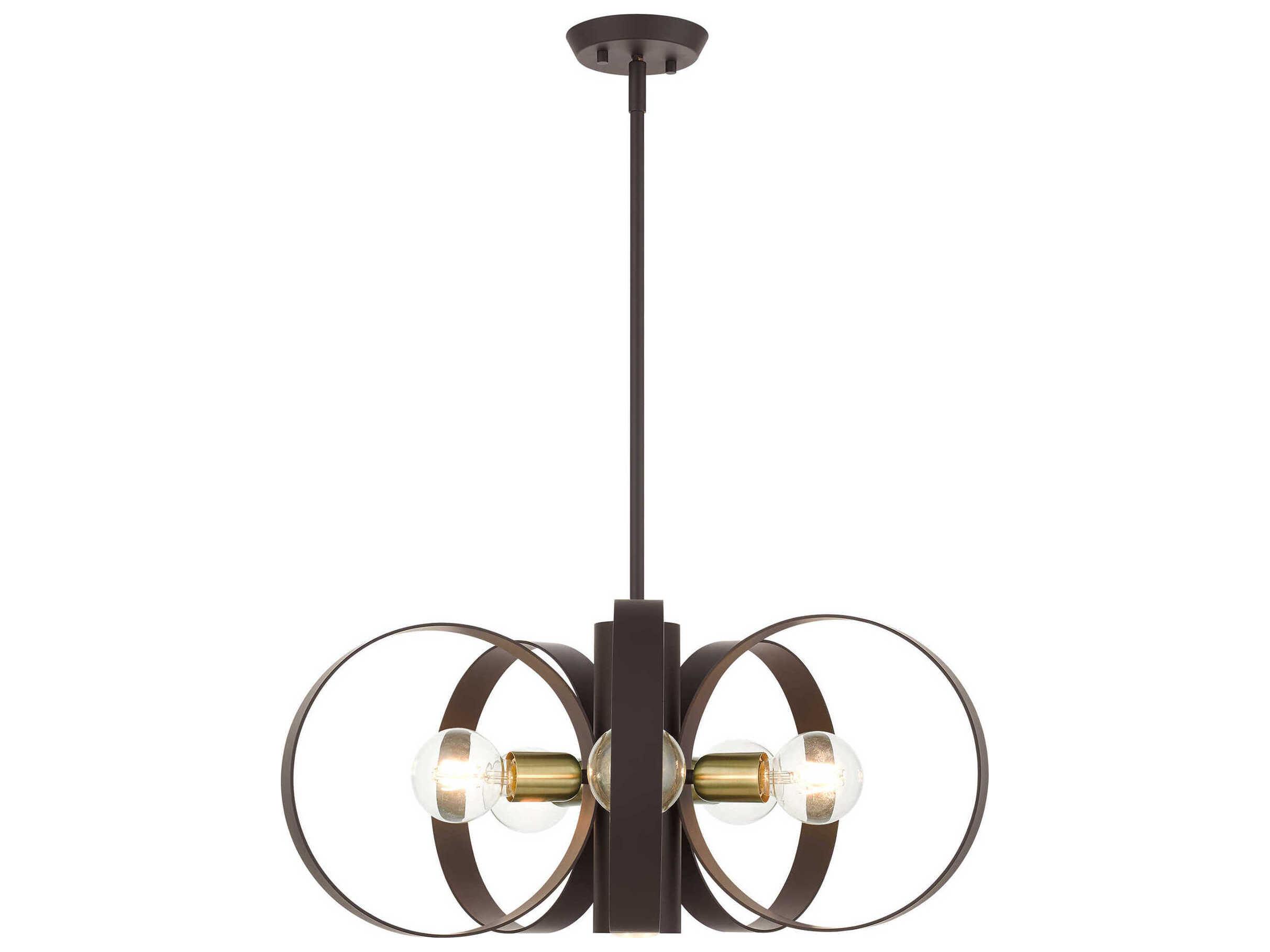 Livex Lighting Modesto 6-Light Bronze Round Pendant