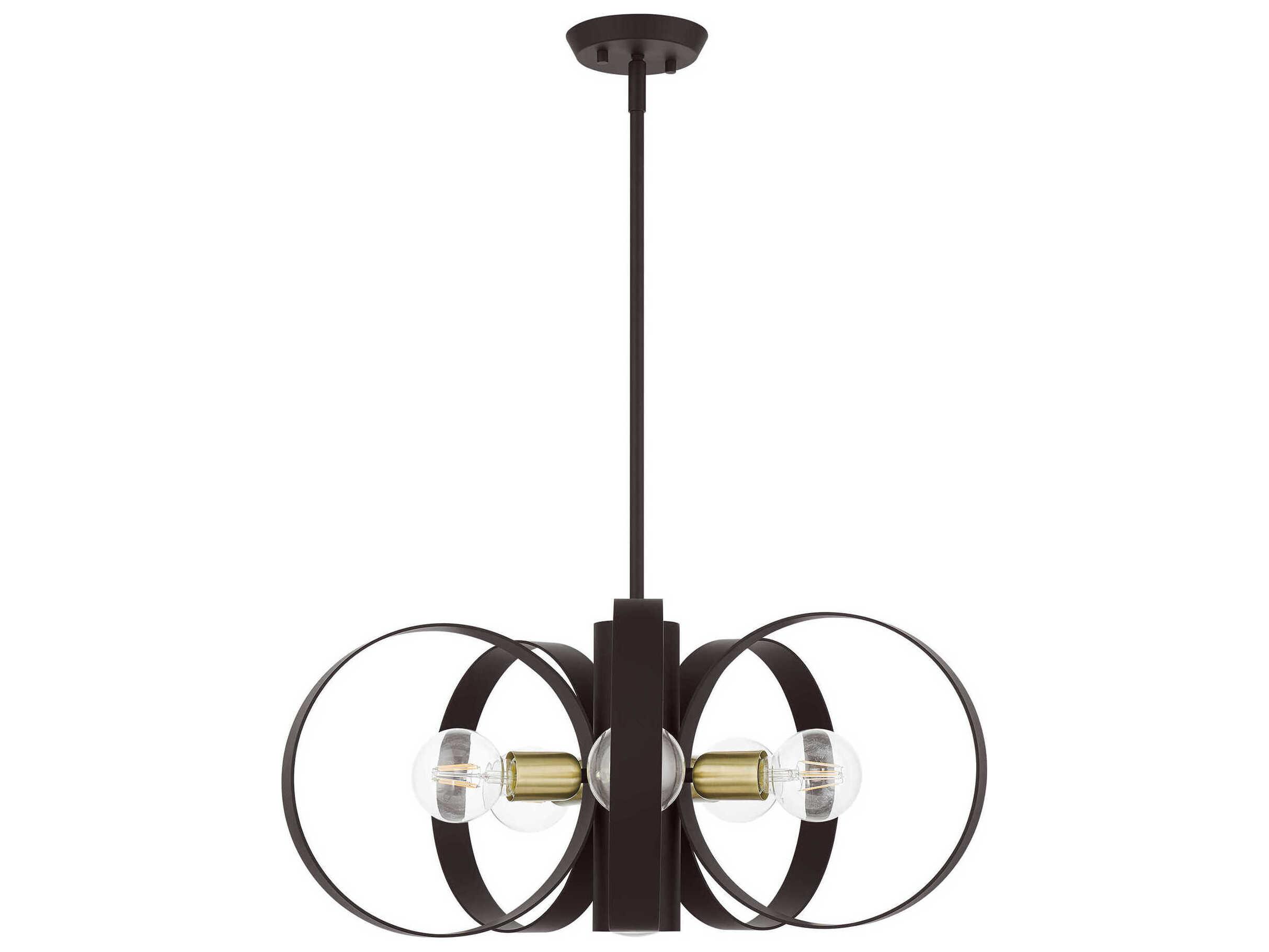 Livex Lighting Modesto 6-Light Bronze Round Pendant