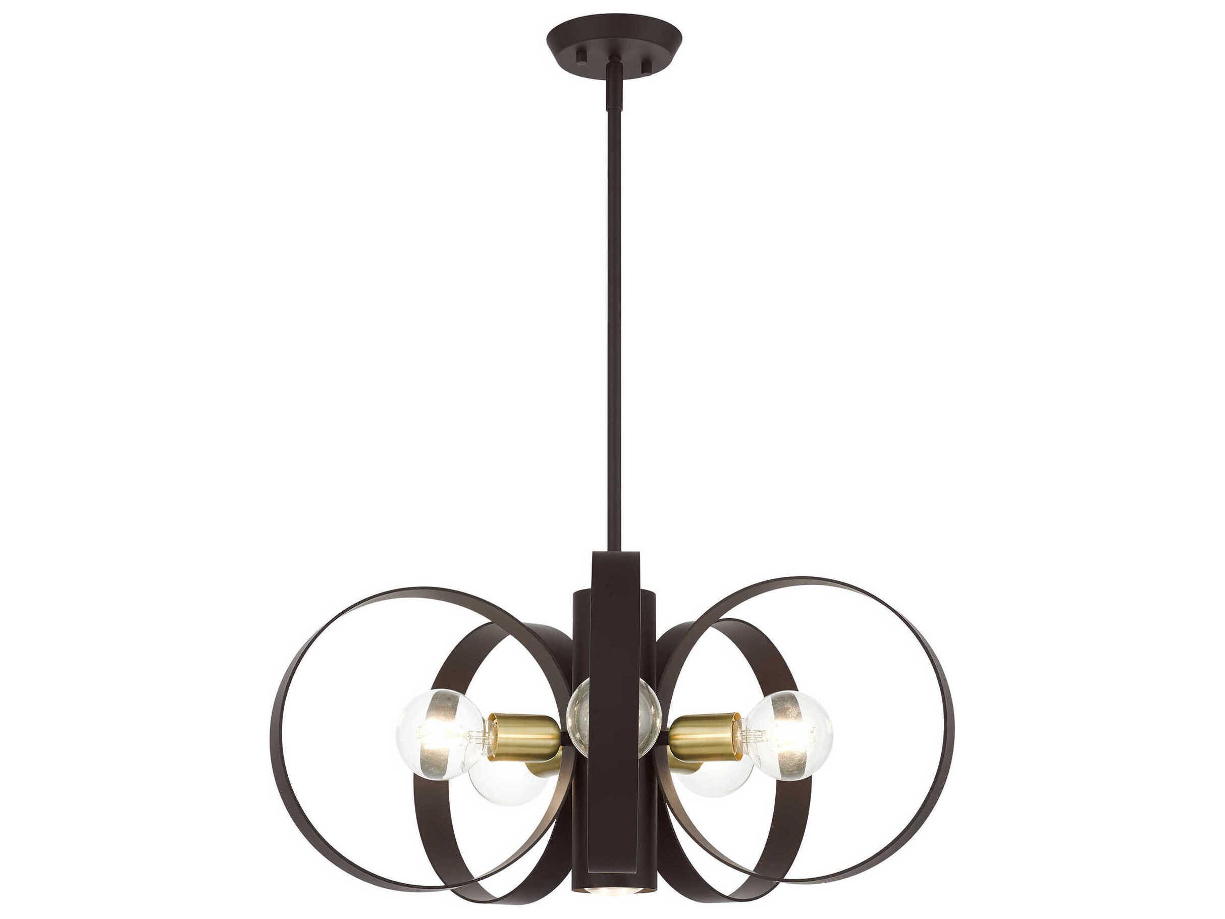 Livex Lighting Modesto 6-Light Bronze Round Pendant