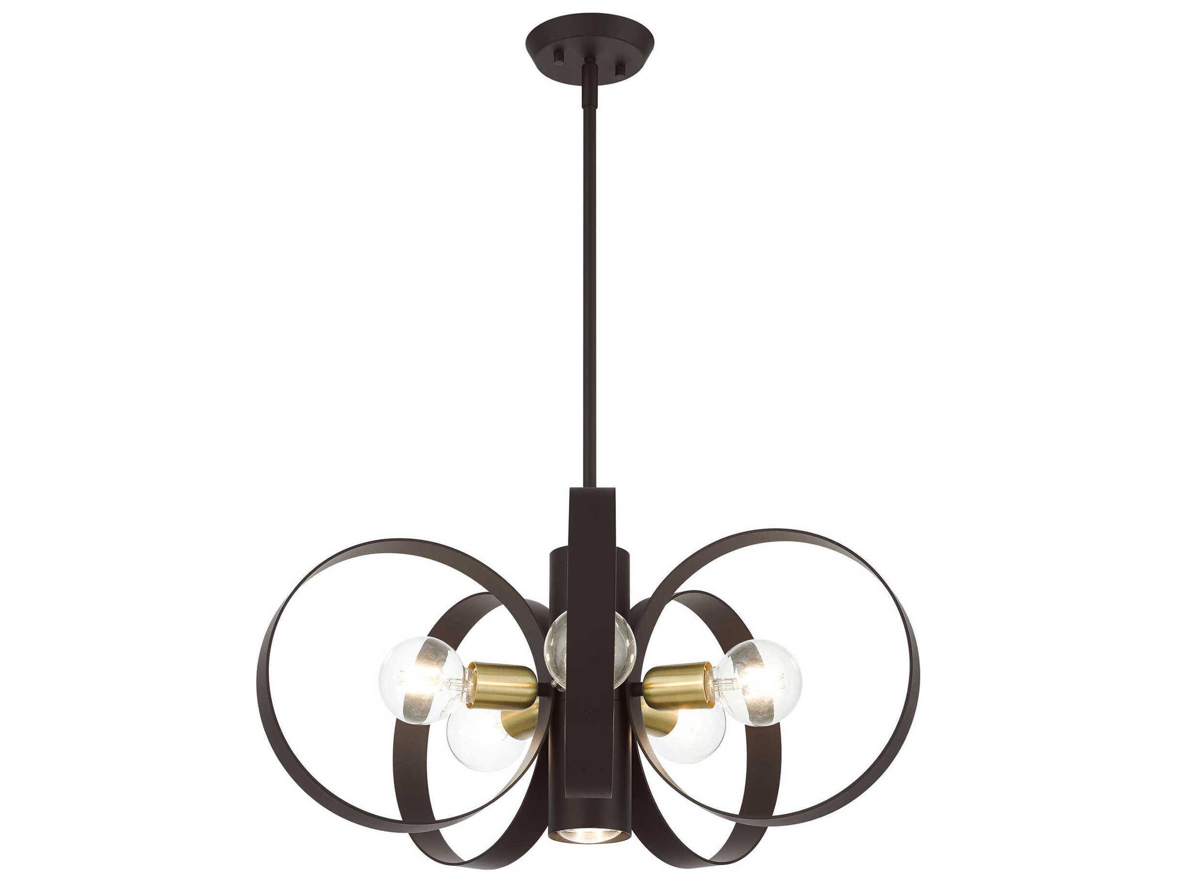 Livex Lighting Modesto 6-Light Bronze Round Pendant